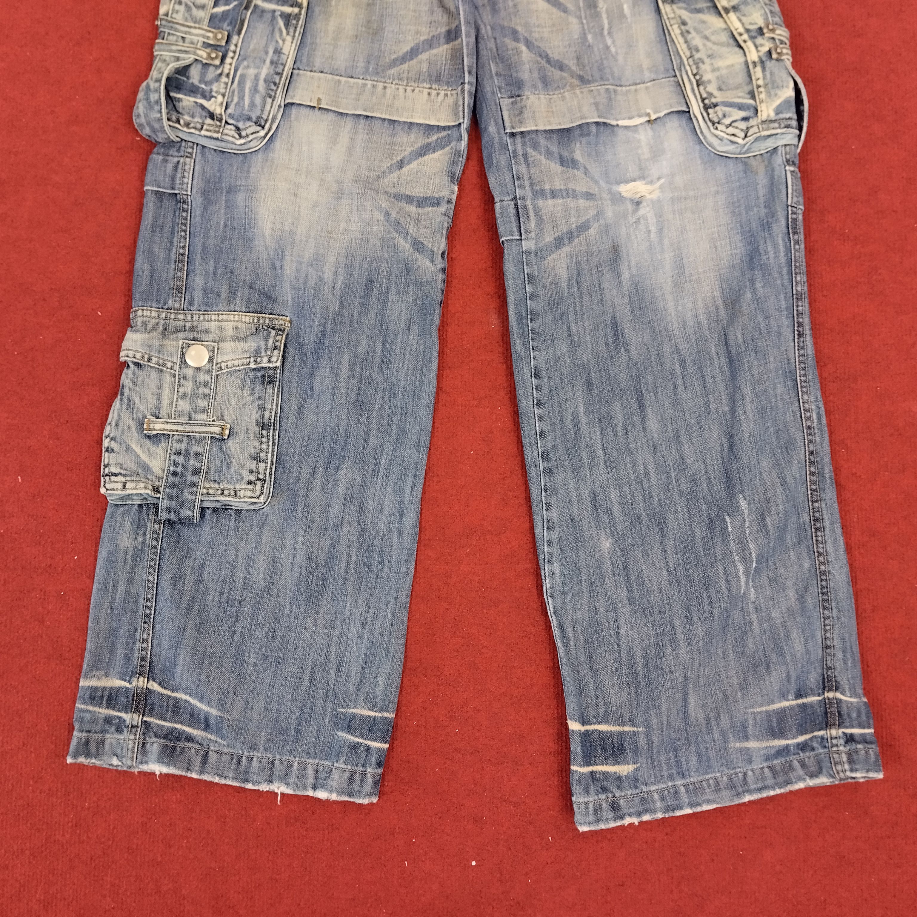 Designer Blue Luis Multipocket Military Style Denim Jeans Size US 34 / EU 50 - 3 Thumbnail