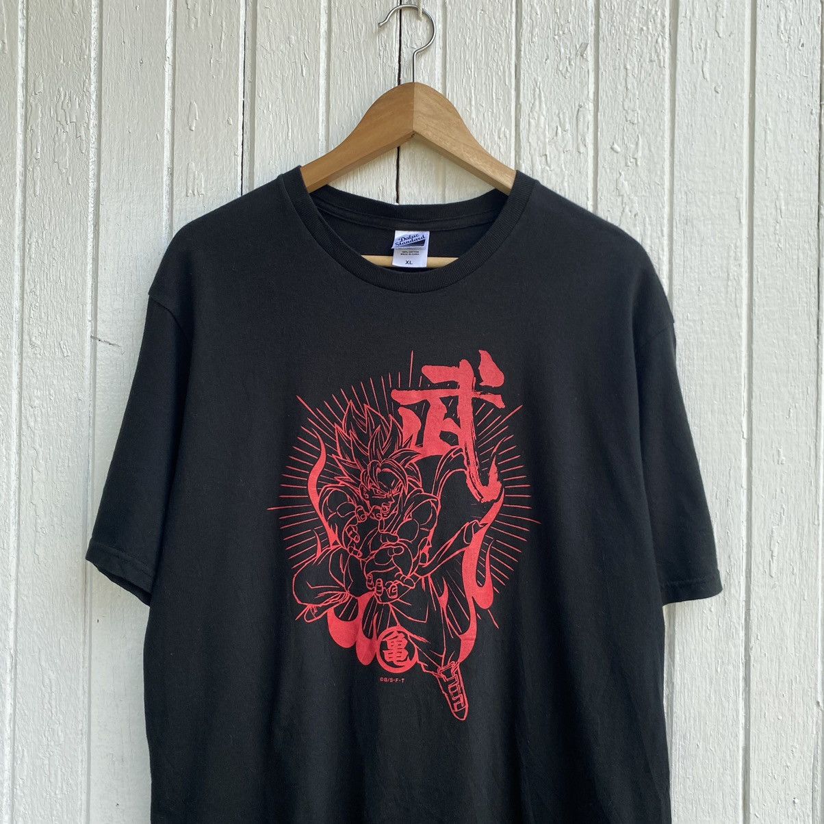 image of Anima Vintage Y2K Dragon Ball Z Super Saiyan Anime Tee in Black, Men's (Size XL)