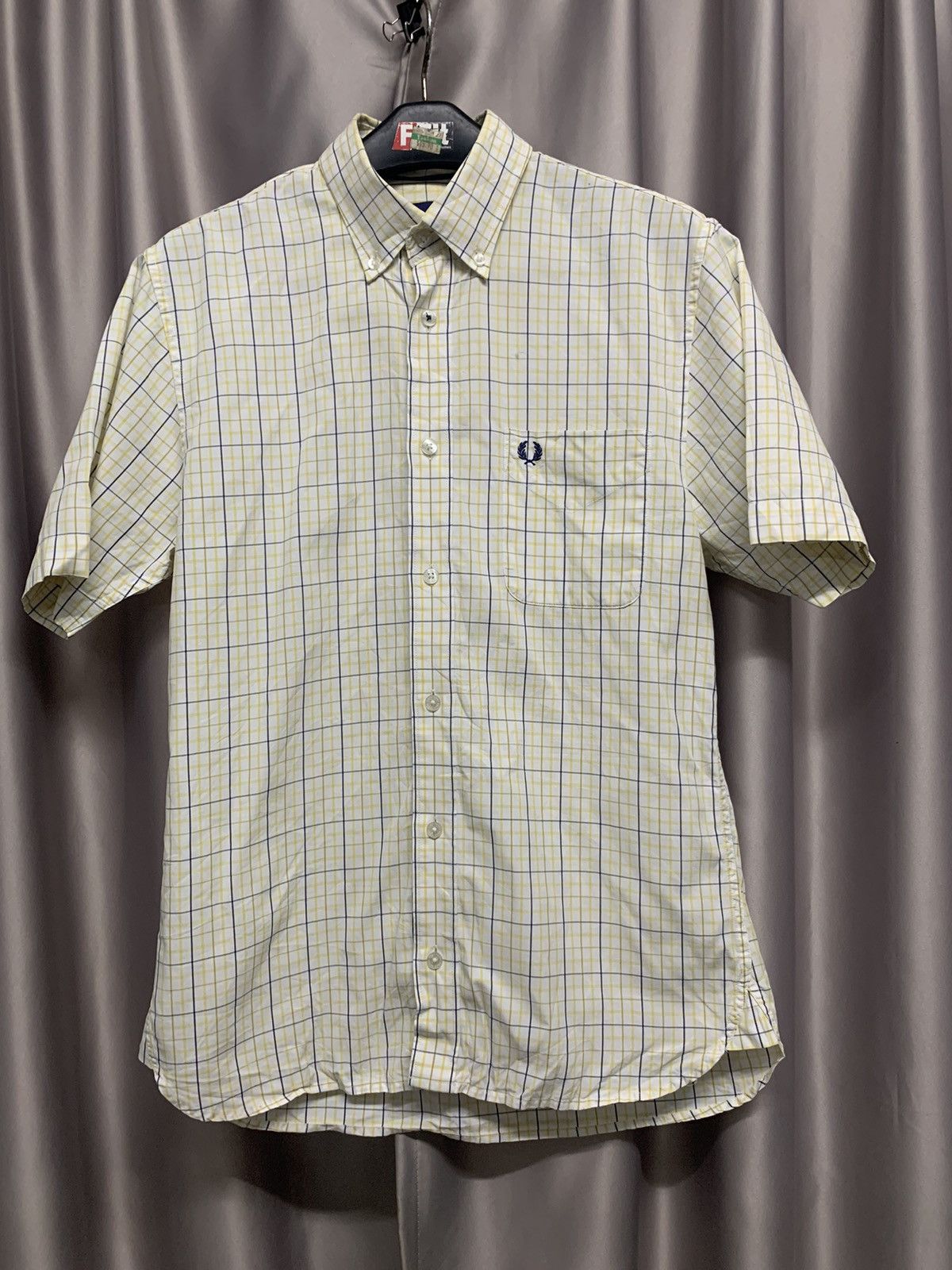 Pre-owned Fred Perry Vintage  Skinhead Style Button Up In Yellow