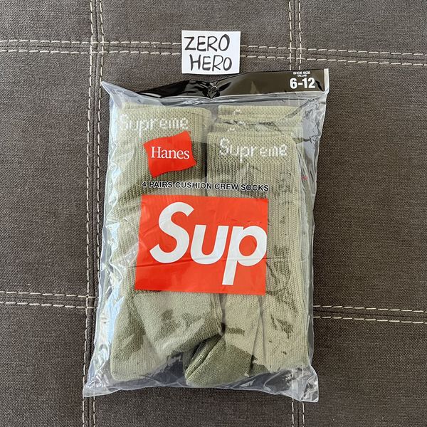 Supreme Hanes Socks (4 Pack) Red