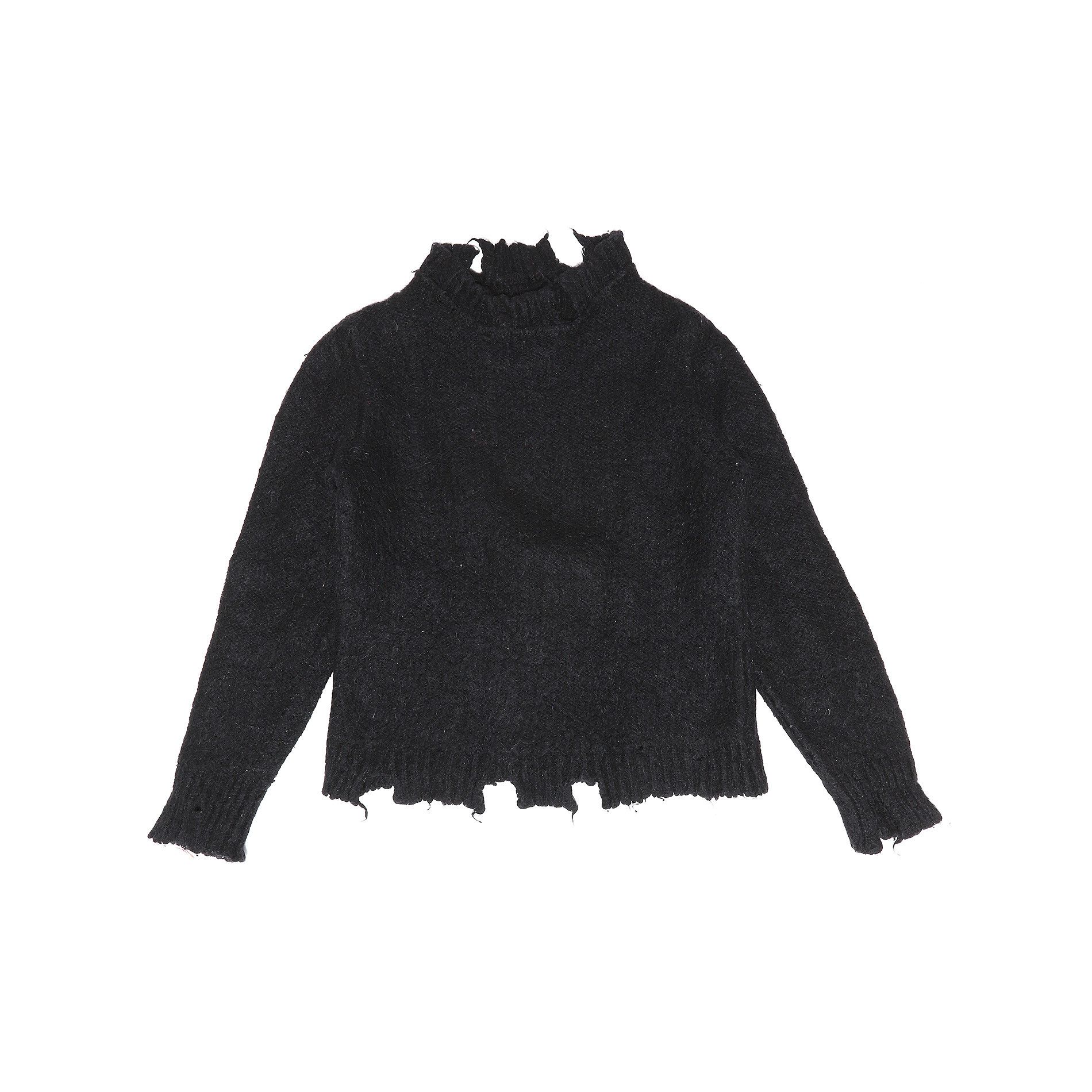 image of Maison Margiela Aw00 Distressed Knit in Black, Women's (Size Medium)
