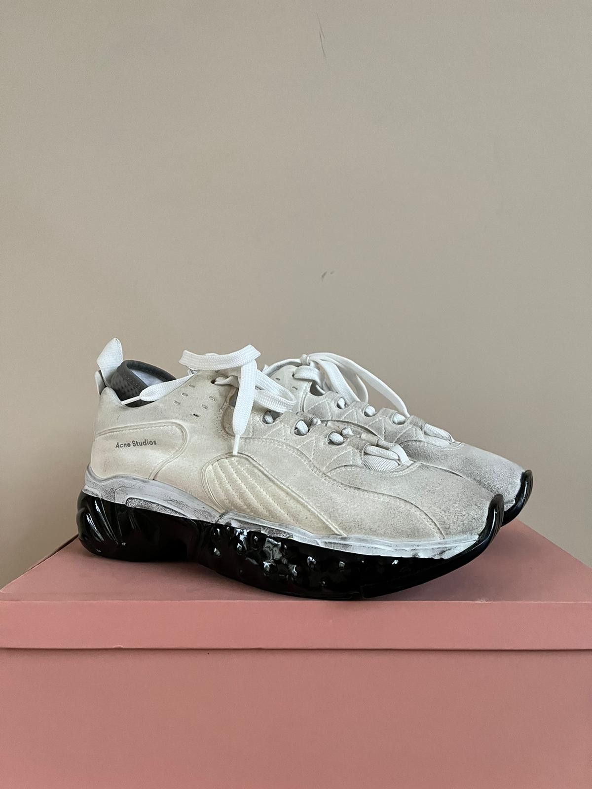 Acne Studios Rockaway Dip Sneakers in White / Black Size US 9 / EU 42 - 12 Thumbnail