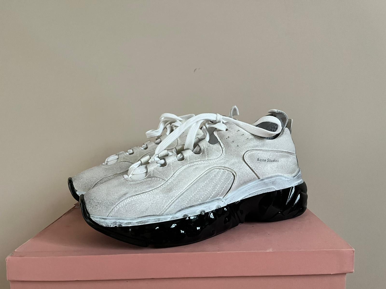 Acne Studios Rockaway Dip Sneakers in White / Black Size US 9 / EU 42 - 9 Thumbnail