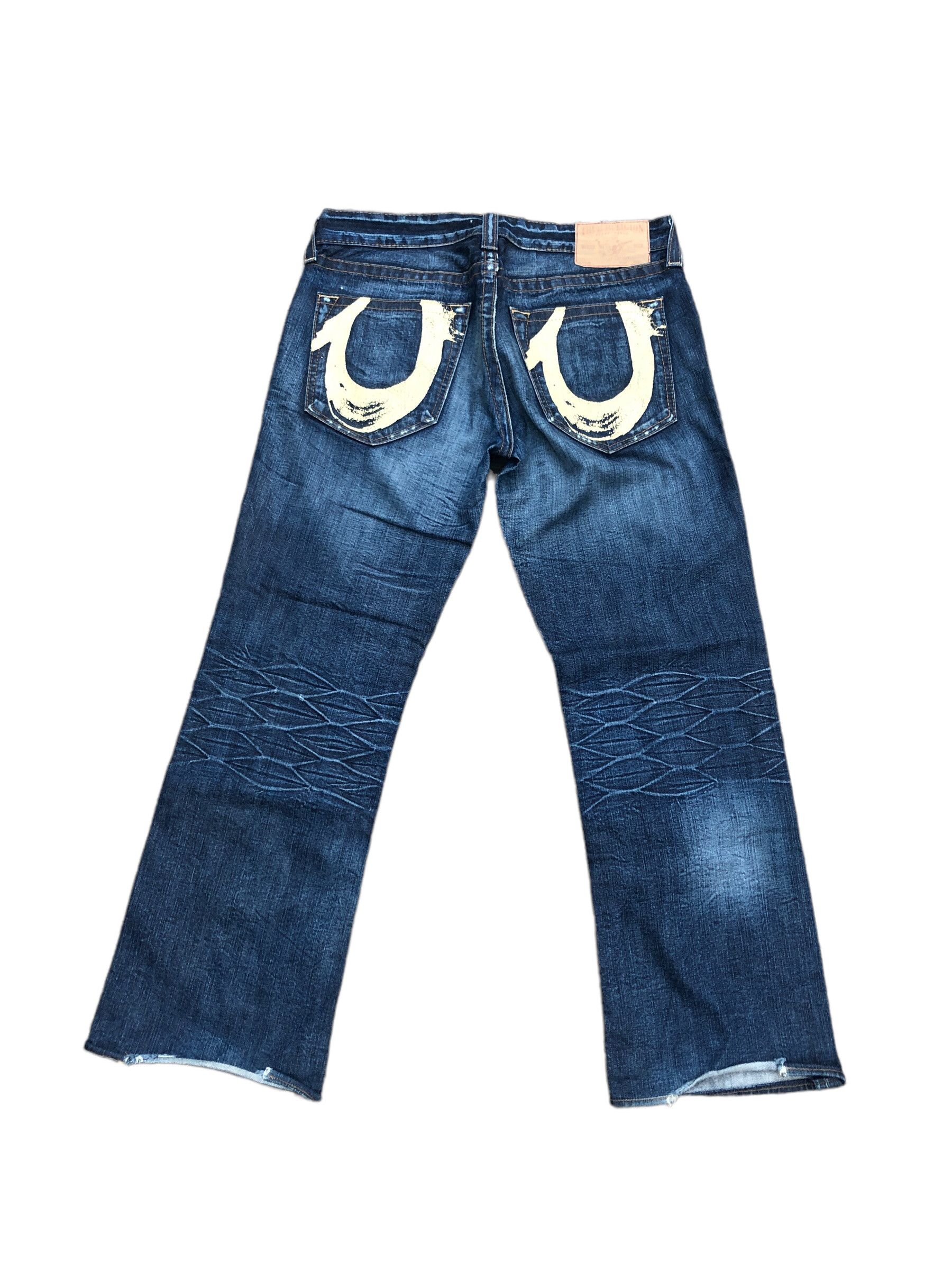True Religion × Vintage Vintage True Religion Jeans Size 36 Yellow Horseshoe Blue Size US 36 / EU 52 - 2 Thumbnail