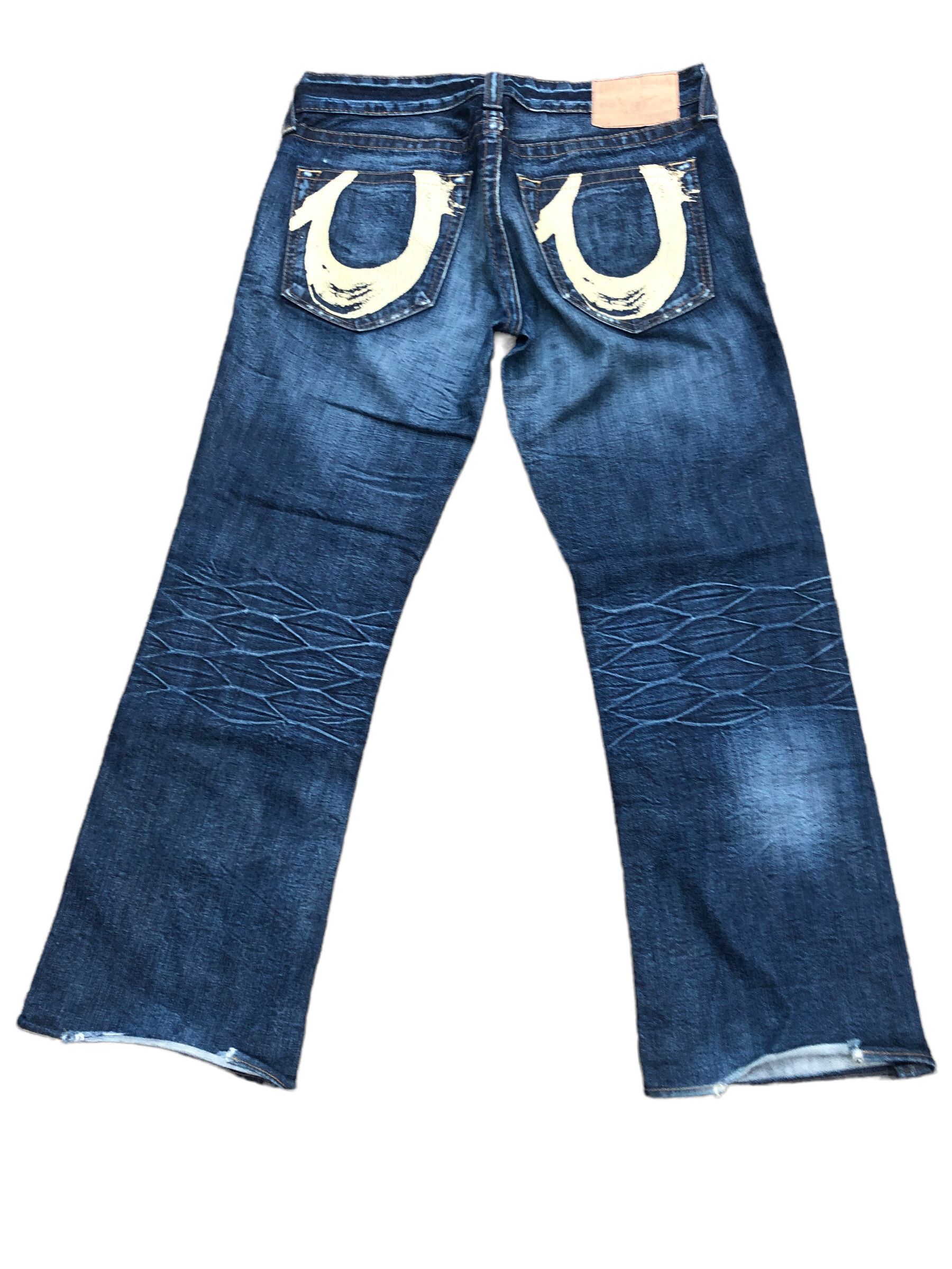 True Religion × Vintage Vintage True Religion Jeans Size 36 Yellow Horseshoe Blue Size US 36 / EU 52 - 3 Thumbnail