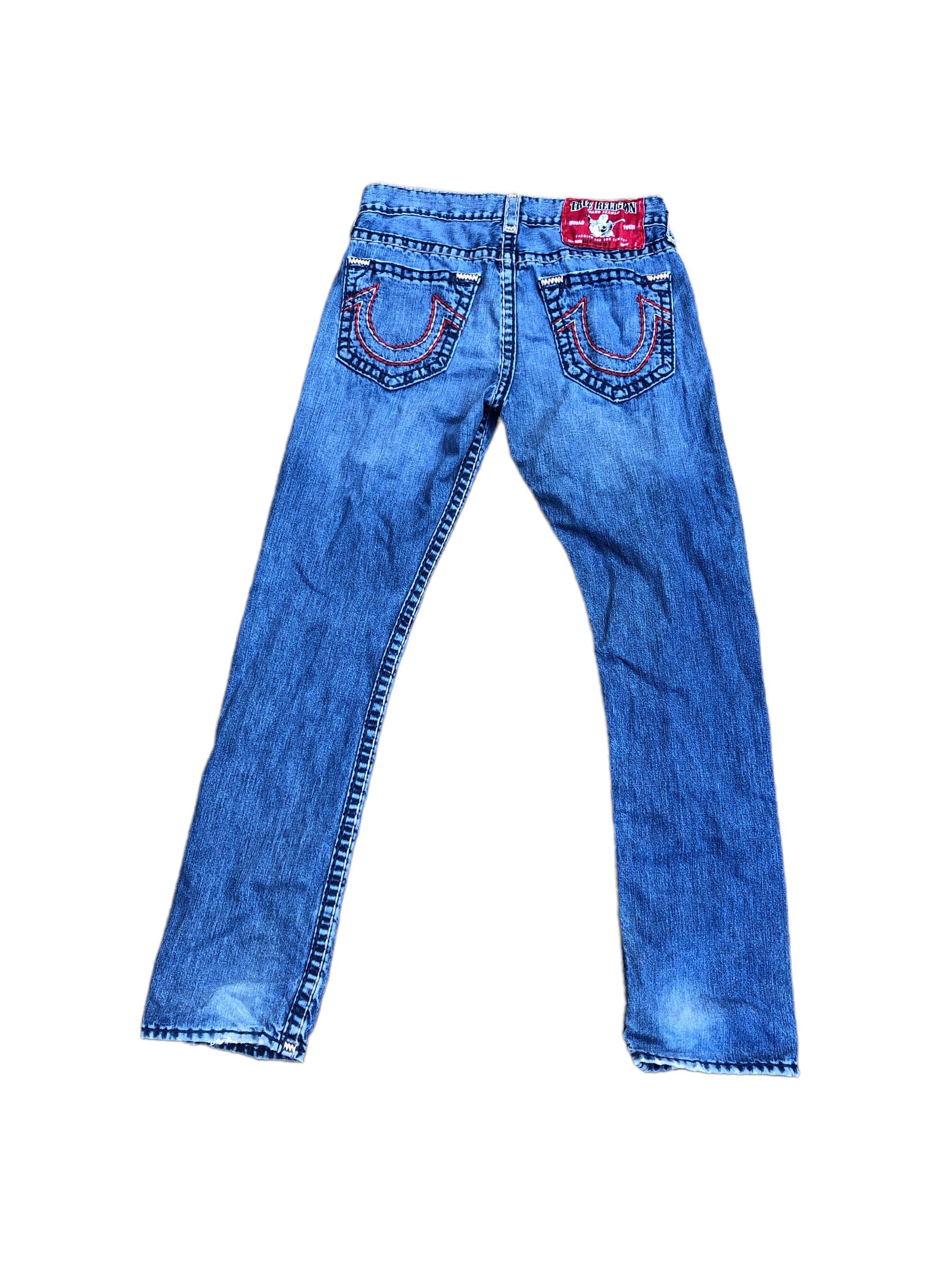True Religion × Vintage Vintage True Religion Jeans Size 31 GENO SUPER T Red Stitch Size US 31 - 4 Thumbnail