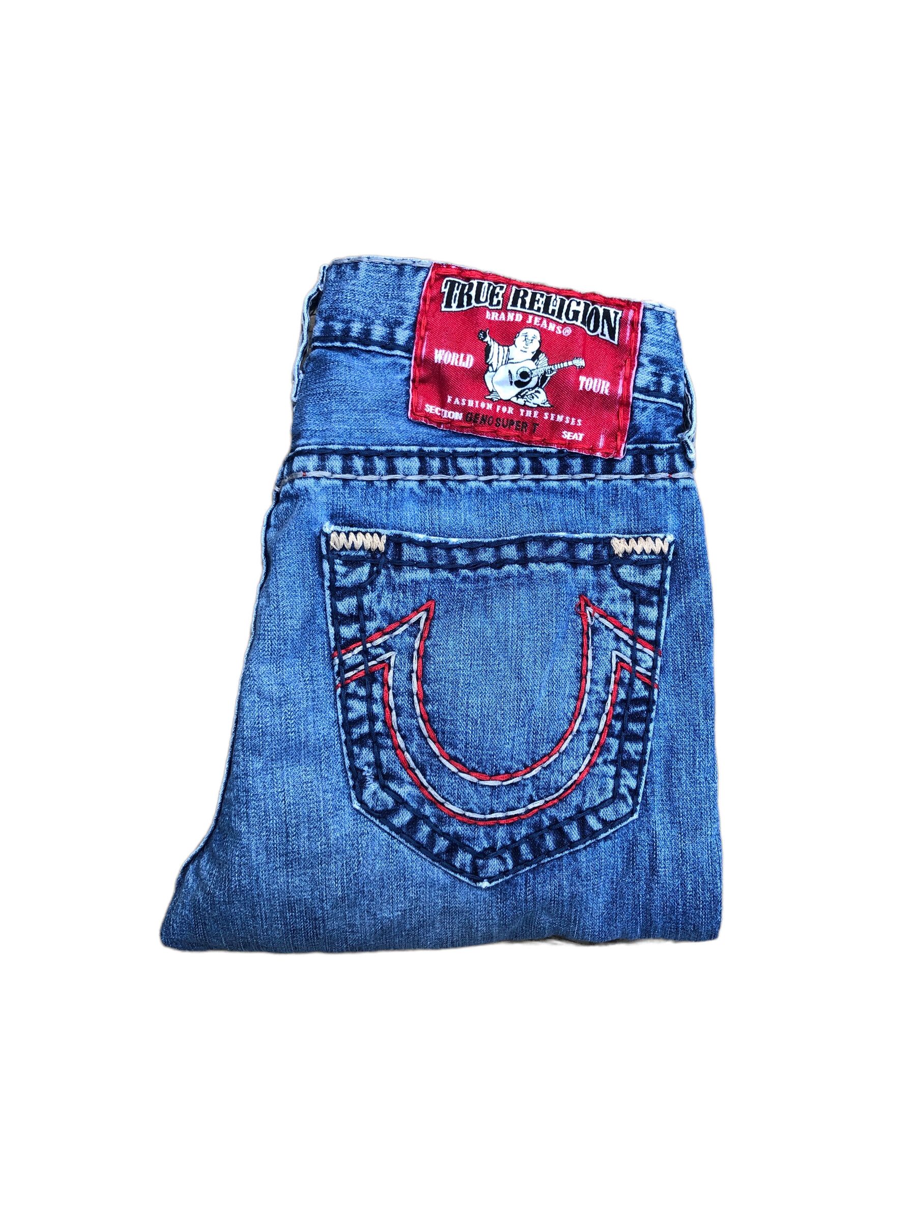 True Religion × Vintage Vintage True Religion Jeans Size 31 GENO SUPER T Red Stitch Size US 31 - 8 Thumbnail