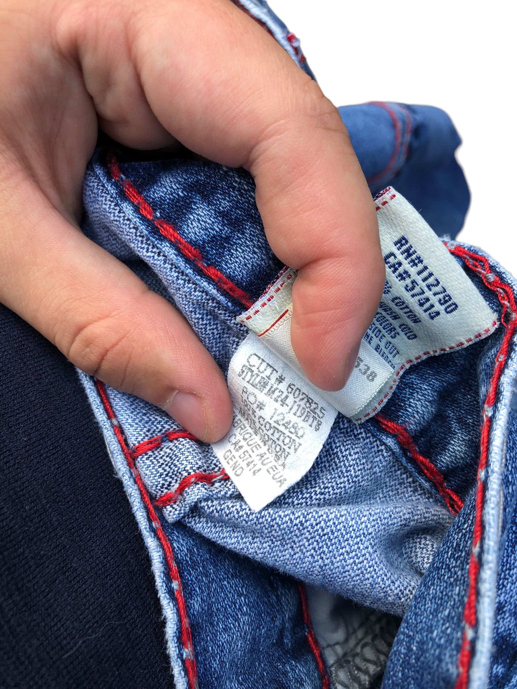 True Religion × Vintage Vintage True Religion Jeans Size 31 GENO SUPER T Red Stitch Size US 31 - 5 Thumbnail