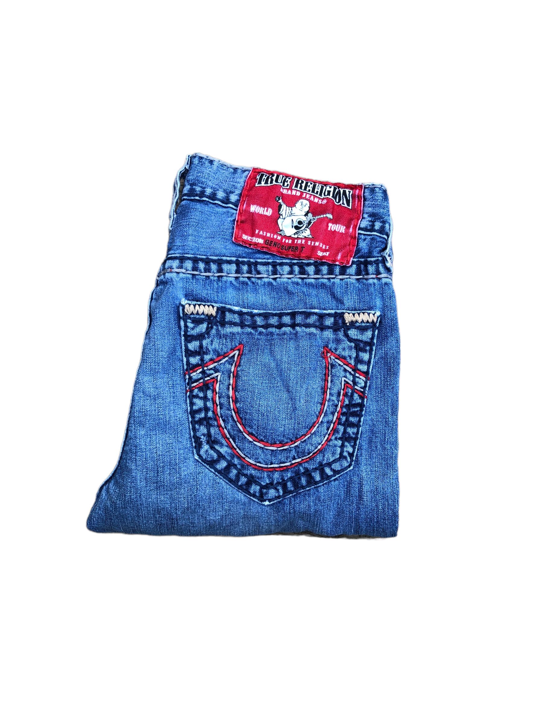 True Religion × Vintage Vintage True Religion Jeans Size 31 GENO SUPER T Red Stitch Size US 31 - 7 Thumbnail
