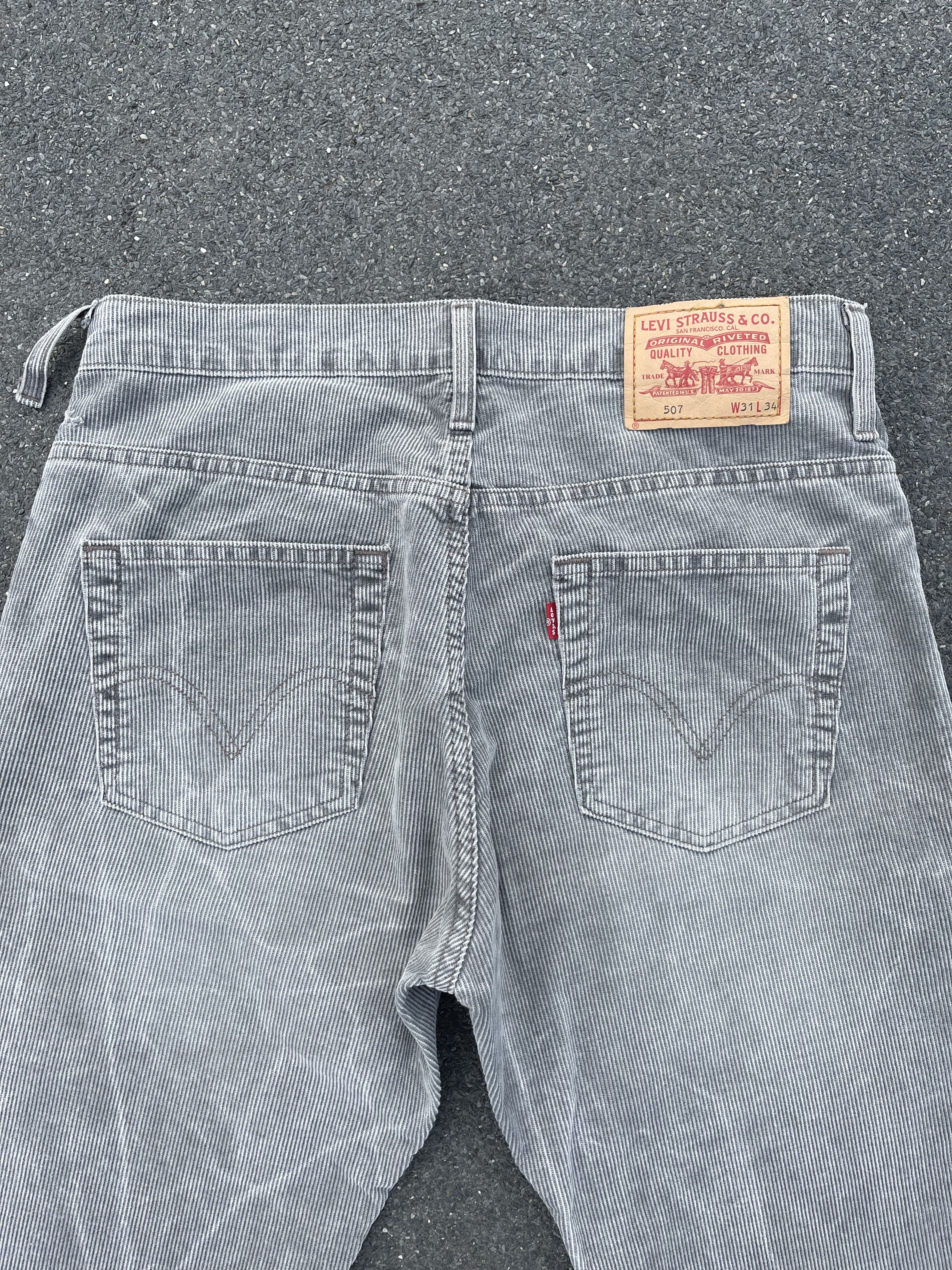 Levi's × Levi's Vintage Clothing Vintage Levi's 507 Corduroy Light Gray Washed Pant Size US 31 - 4 Thumbnail