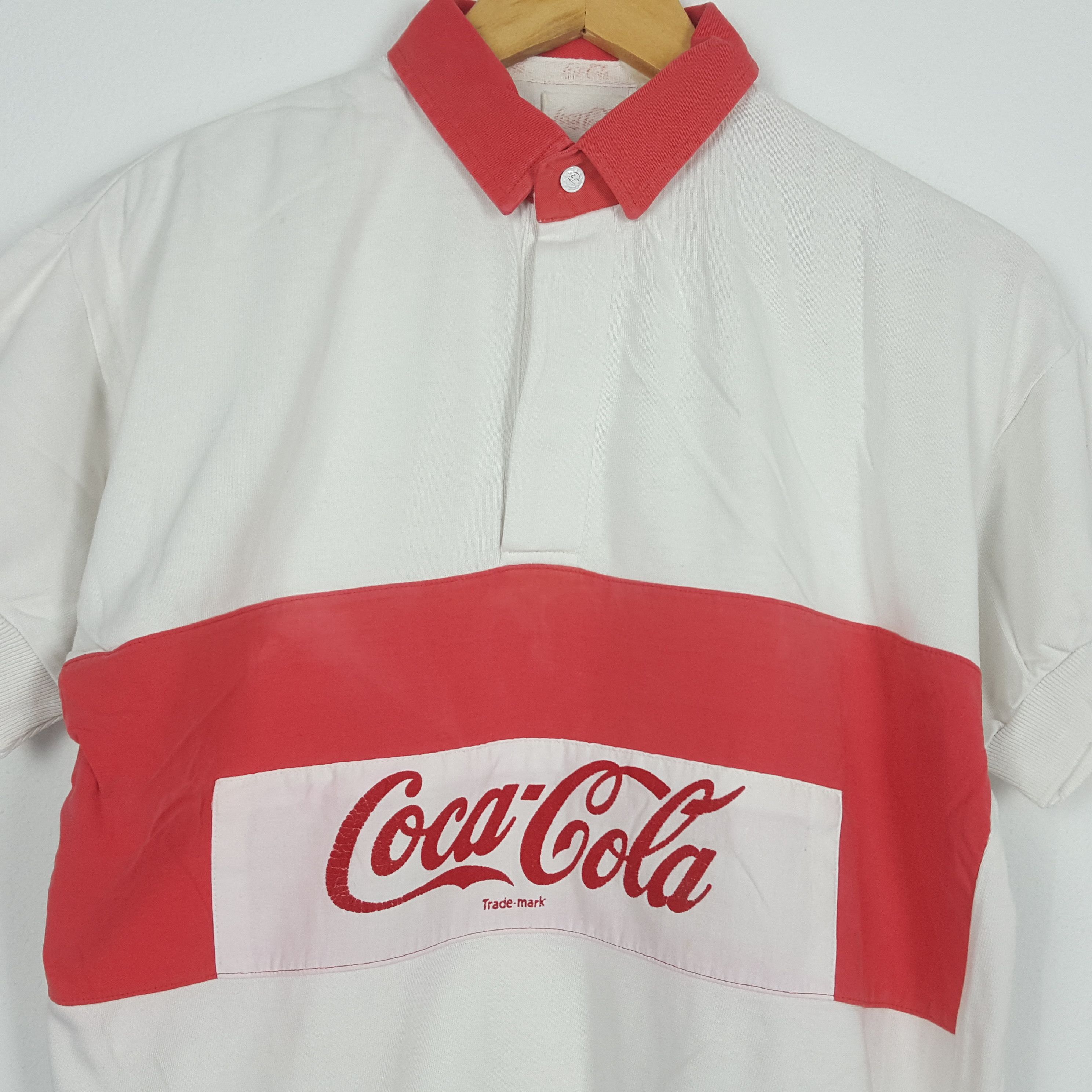 Coca Cola × Vintage Coca-Cola Rugby Polo Shirt Streetwear Style Size US S / EU 44-46 / 1 - 2 Thumbnail