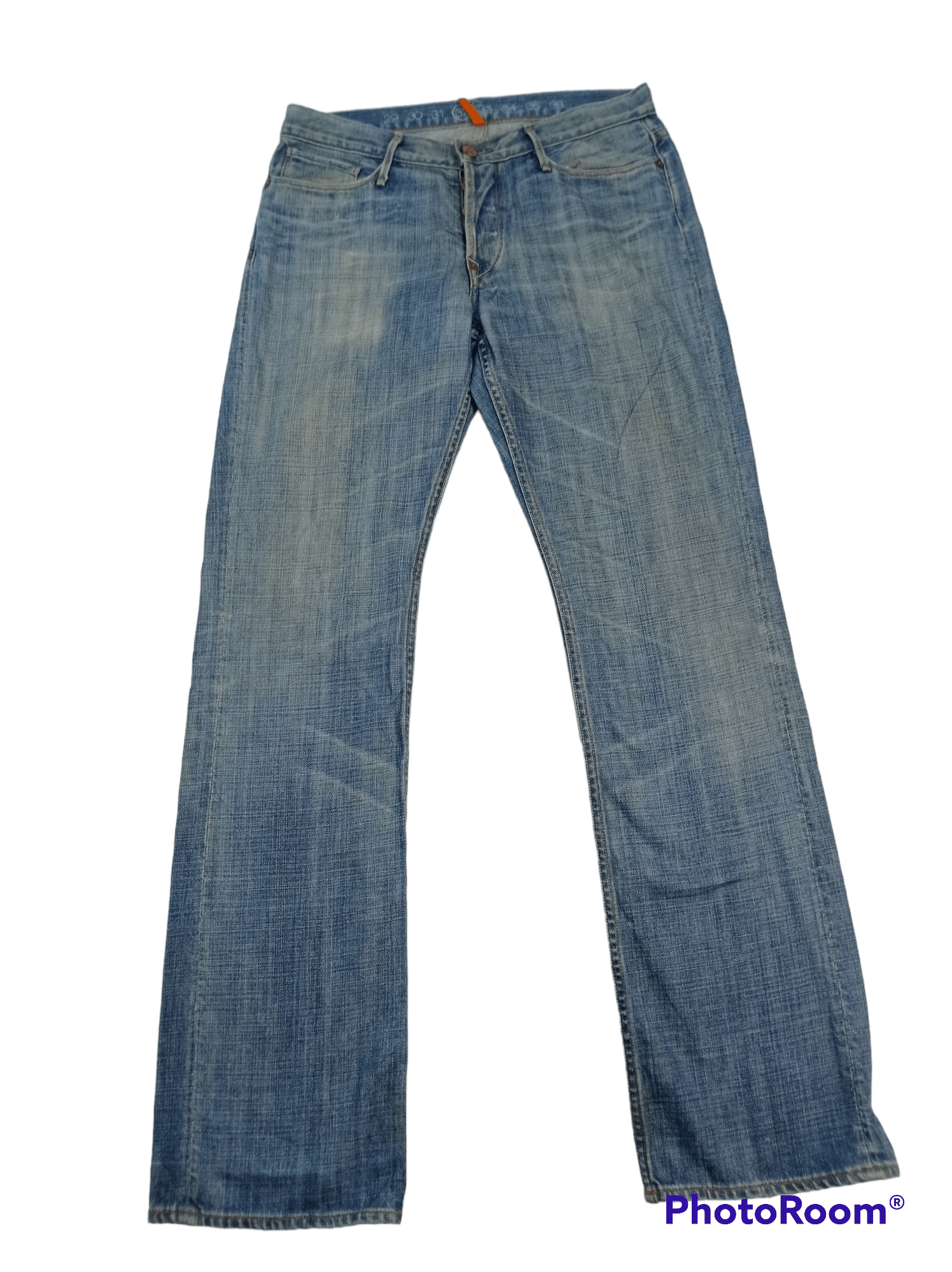 image of Earnest Sewn Faded Denim Pants in Faded Blue, Men's (Size 32)