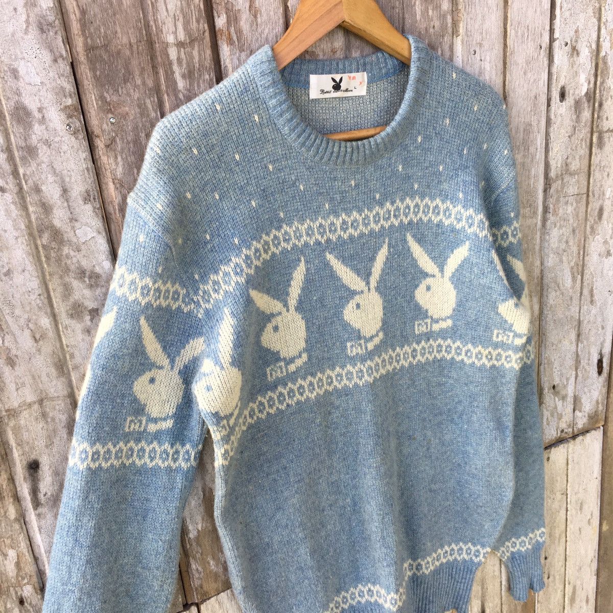 Aran Isles Knitwear Vintage Japanese Brand Rabbit Moon Knitwear Wool Sweater Size US L / EU 52-54 / 3 - 2 Thumbnail