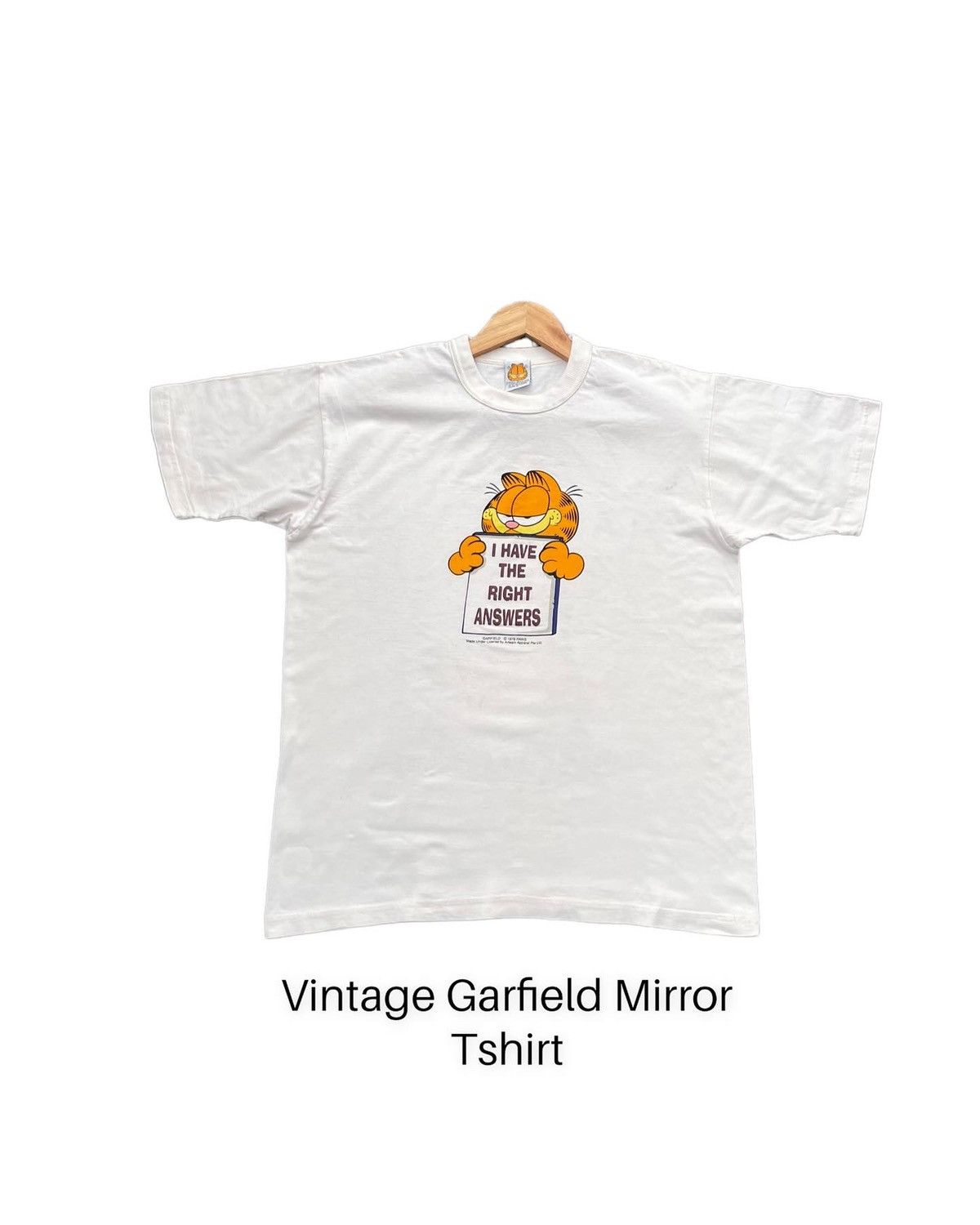 Vintage Vintage Garfield Mirror Tshirt Size US M / EU 48-50 / 2 - 1 Thumbnail