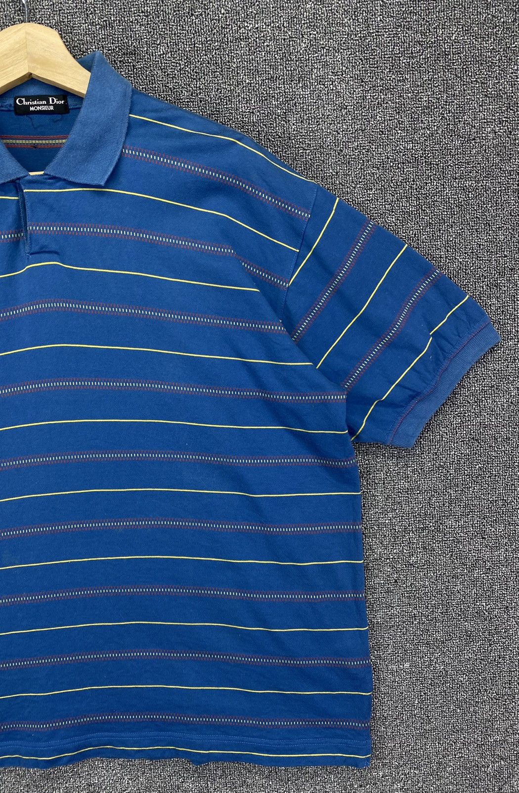 Christian Dior Monsieur Vintage Christian Dior Multicolour Stripes Polos T Shirts Size L / US 10 / IT 46 - 4 Thumbnail