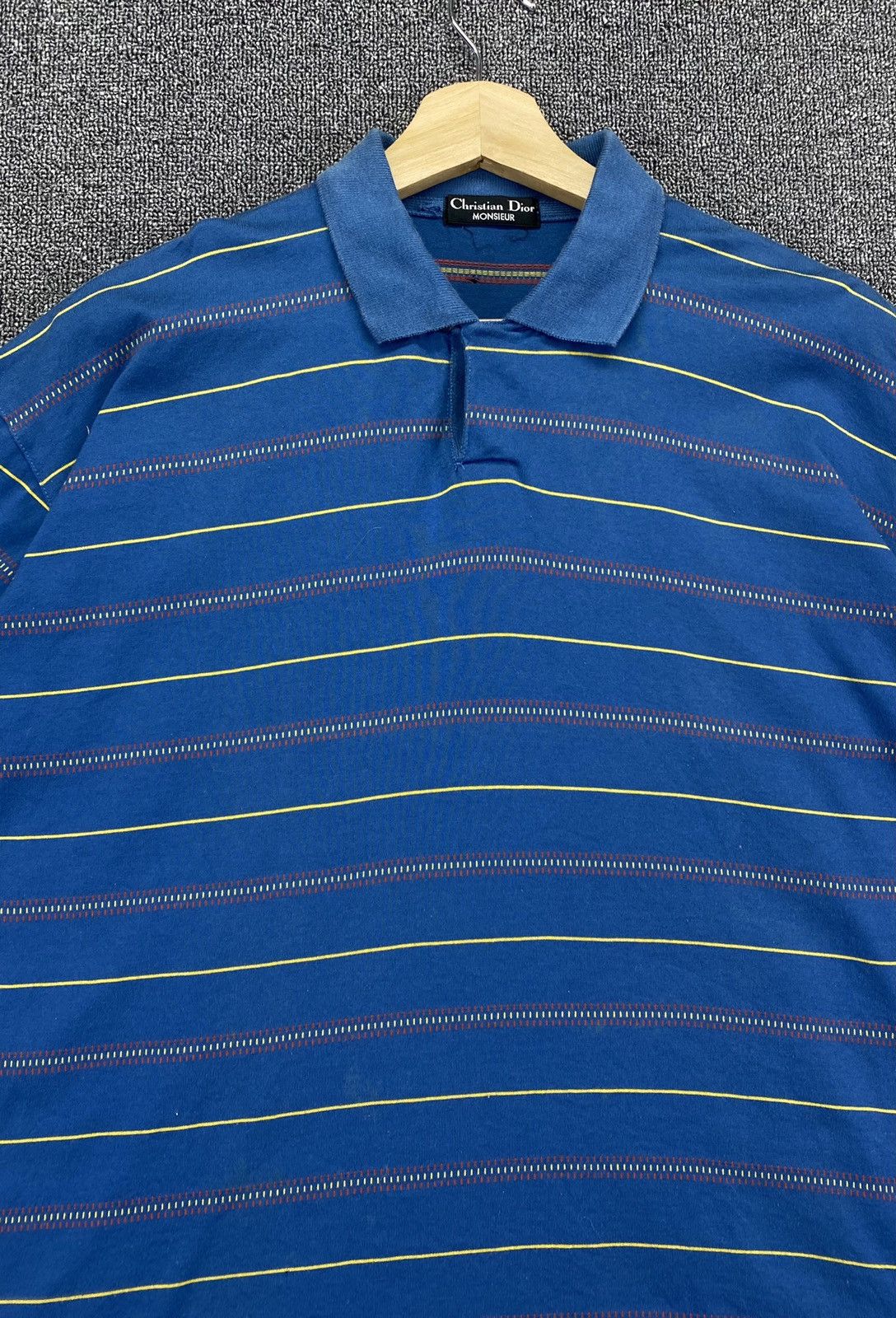 Christian Dior Monsieur Vintage Christian Dior Multicolour Stripes Polos T Shirts Size L / US 10 / IT 46 - 5 Thumbnail