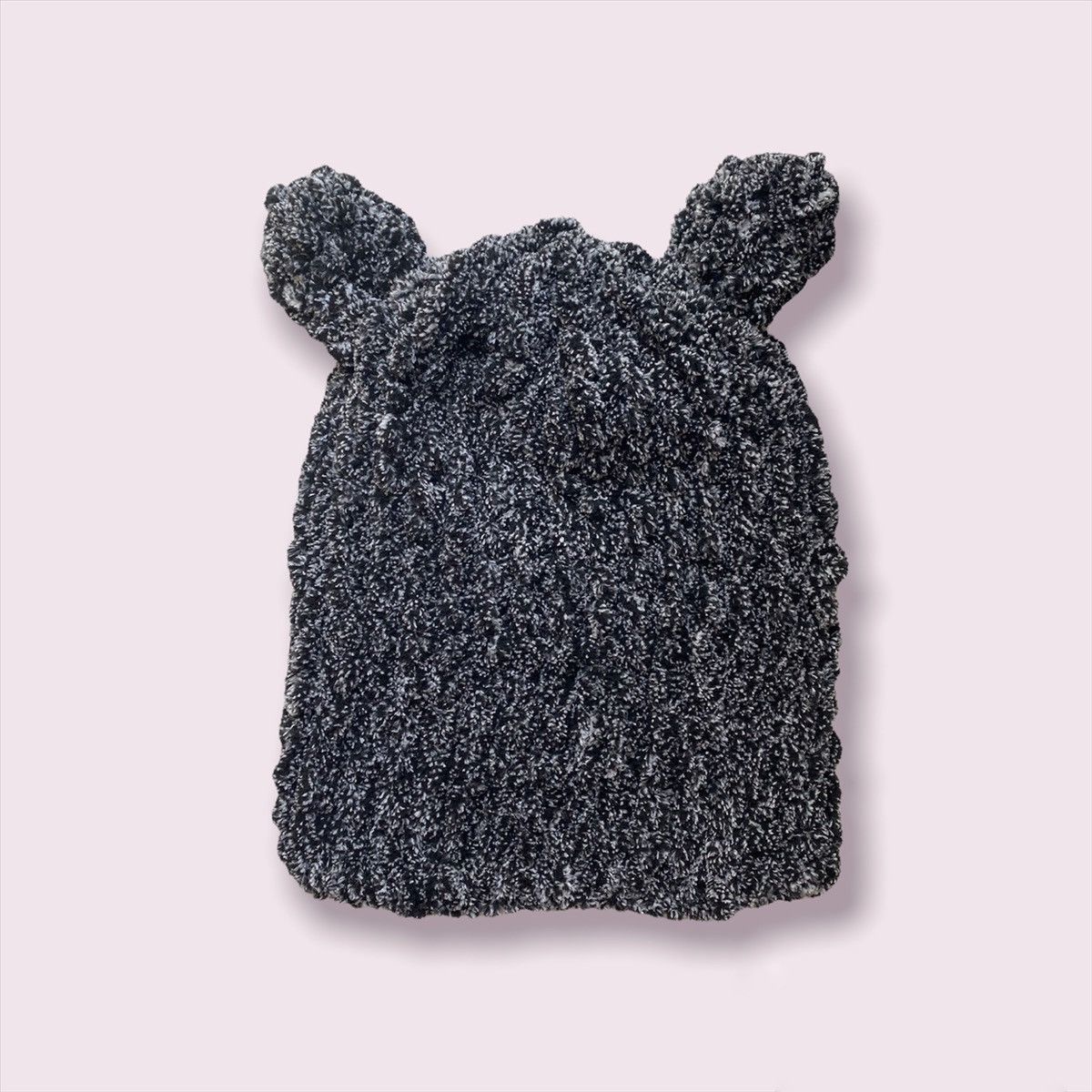 Handmade × Japanese Brand Handmade Fluffy Knitted Balaclava Teddy Bear Panda Style Size ONE SIZE - 3 Thumbnail