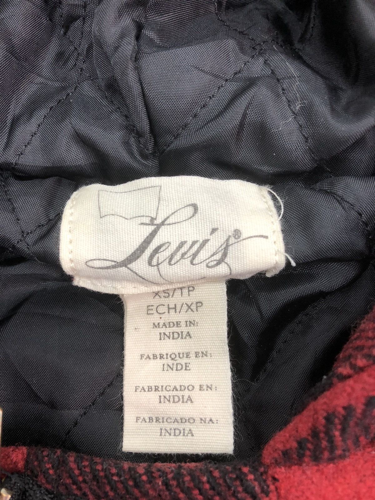 Levi's × Vintage Vintage Levis Women Wool Red Black Parka Jacket Size XS / US 0-2 / IT 36-38 - 8 Thumbnail