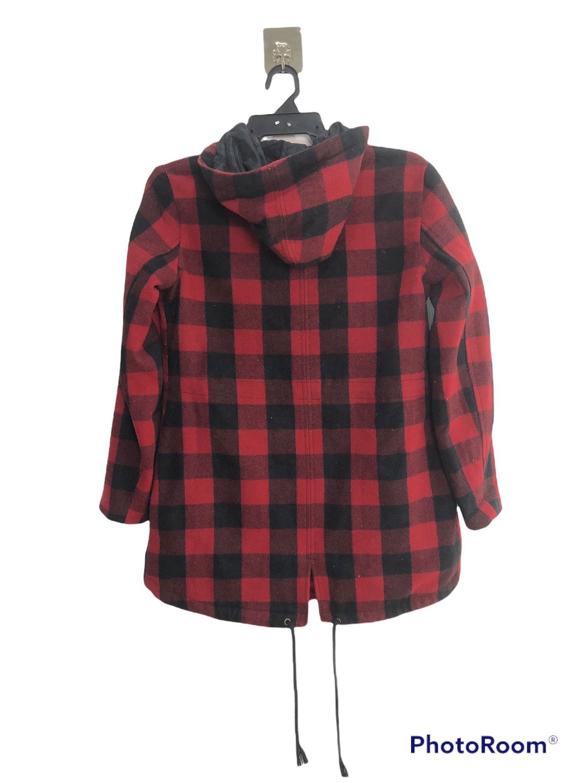 Levi's × Vintage Vintage Levis Women Wool Red Black Parka Jacket Size XS / US 0-2 / IT 36-38 - 2 Thumbnail