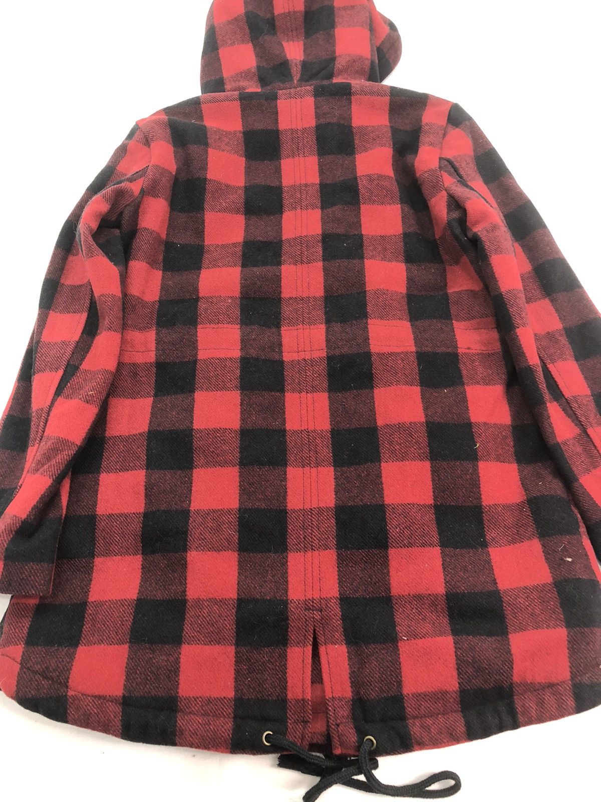 Levi's × Vintage Vintage Levis Women Wool Red Black Parka Jacket Size XS / US 0-2 / IT 36-38 - 14 Thumbnail