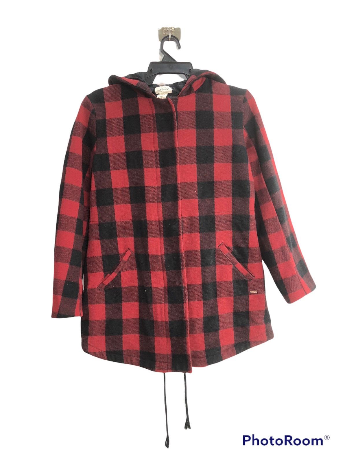 Levi's × Vintage Vintage Levis Women Wool Red Black Parka Jacket Size XS / US 0-2 / IT 36-38 - 1 Thumbnail