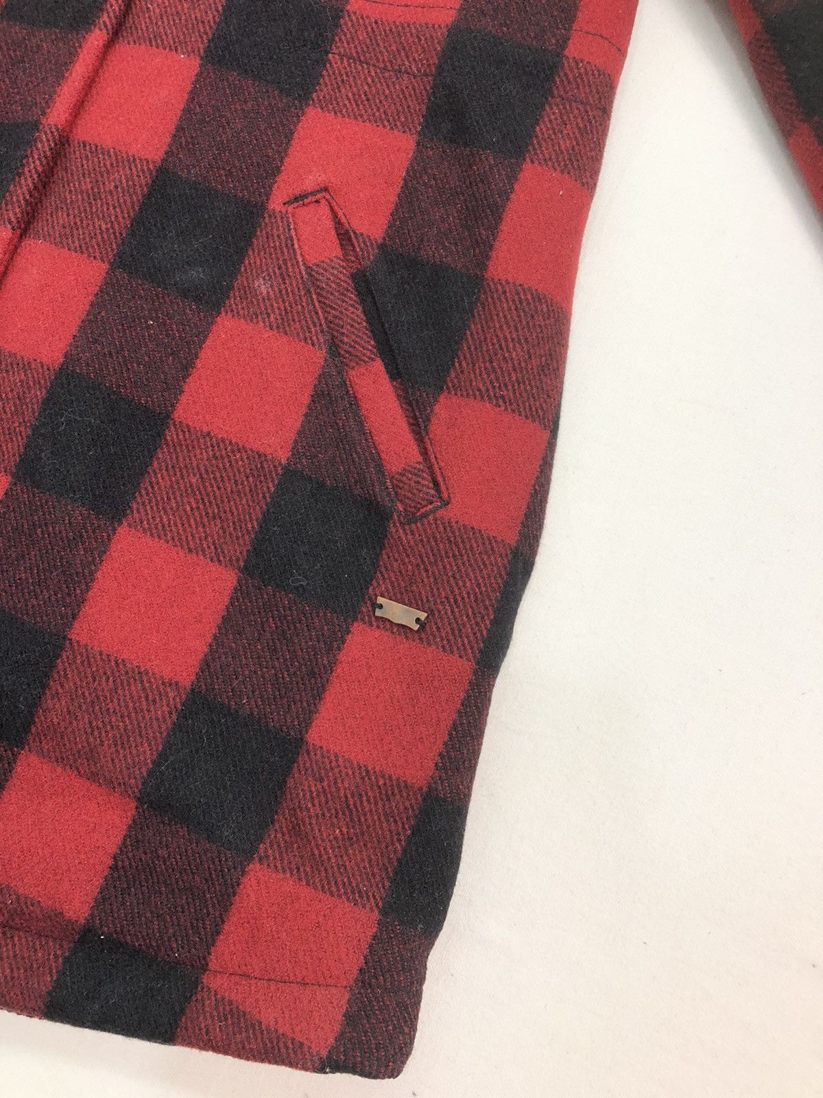Levi's × Vintage Vintage Levis Women Wool Red Black Parka Jacket Size XS / US 0-2 / IT 36-38 - 5 Thumbnail