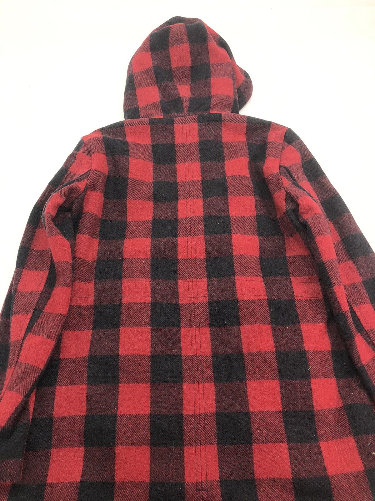 Levi's × Vintage Vintage Levis Women Wool Red Black Parka Jacket Size XS / US 0-2 / IT 36-38 - 13 Thumbnail