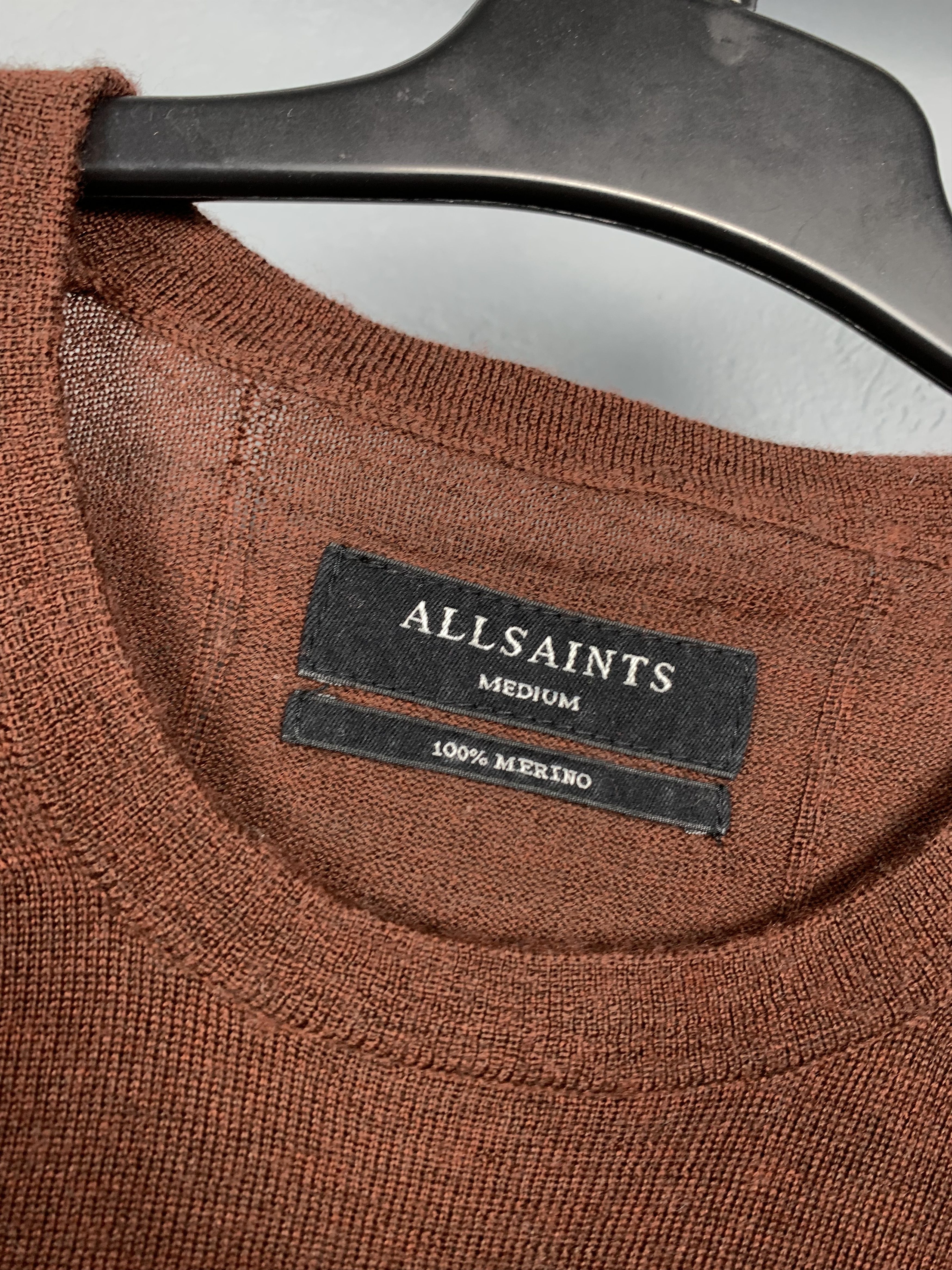 Allsaints AllSaints Mens Mode Merino Wool Knit Sweater Size US M / EU 48-50 / 2 - 3 Thumbnail