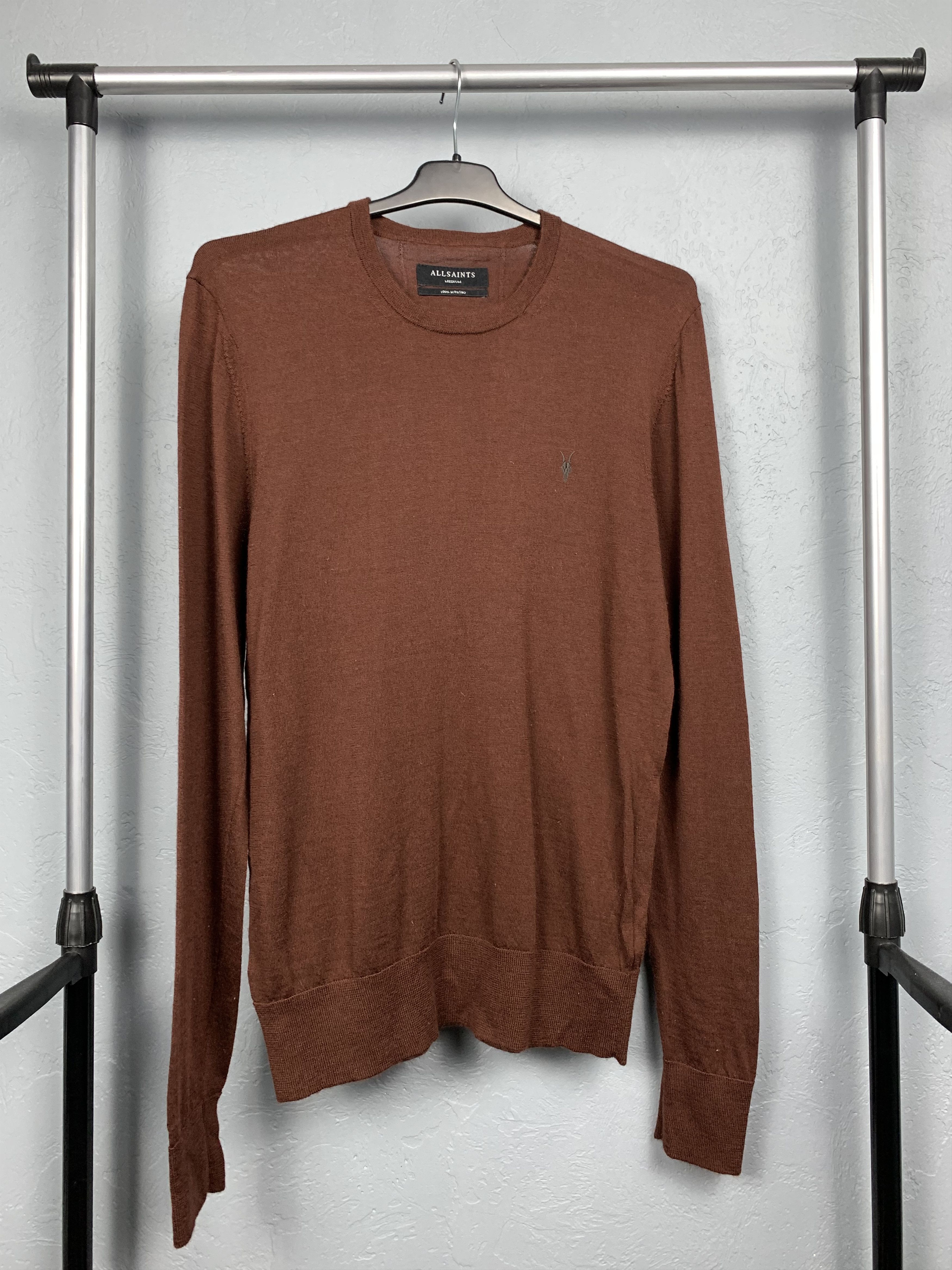 Allsaints AllSaints Mens Mode Merino Wool Knit Sweater Size US M / EU 48-50 / 2 - 1 Thumbnail