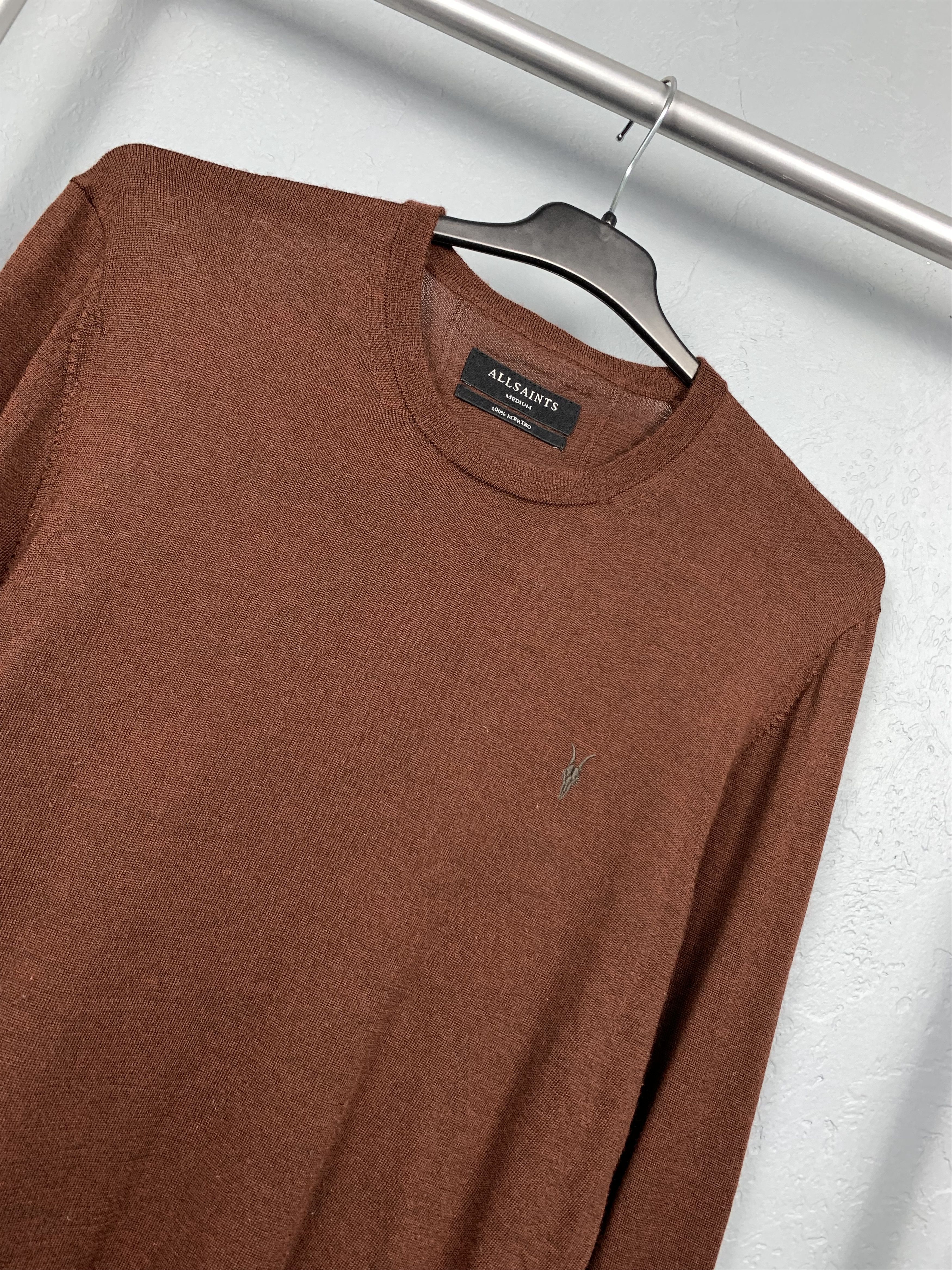 Allsaints AllSaints Mens Mode Merino Wool Knit Sweater Size US M / EU 48-50 / 2 - 2 Thumbnail