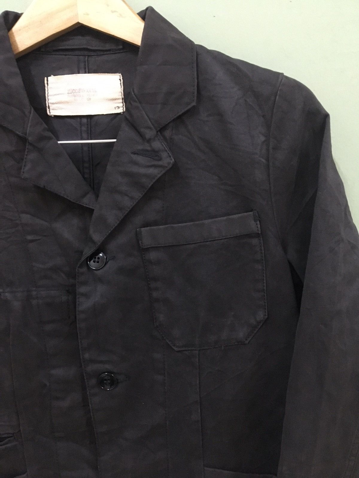 CABANE de ZUCCa ZUCCA - WASHED BLACK TACTICAL CHORE JACKET Size US S / EU 44-46 / 1 - 4 Thumbnail