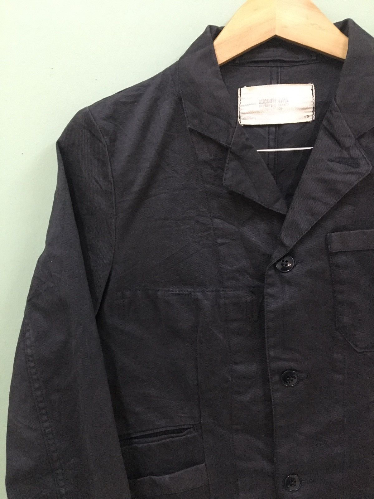 CABANE de ZUCCa ZUCCA - WASHED BLACK TACTICAL CHORE JACKET Size US S / EU 44-46 / 1 - 3 Thumbnail
