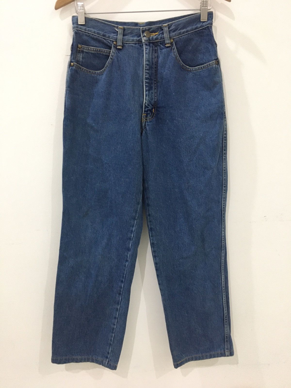 Yves Saint Laurent YSL - BAGGY CROPPED EMBROIDERED FLOWER PATTERN JEANS Size US 28 / EU 44 - 2 Thumbnail