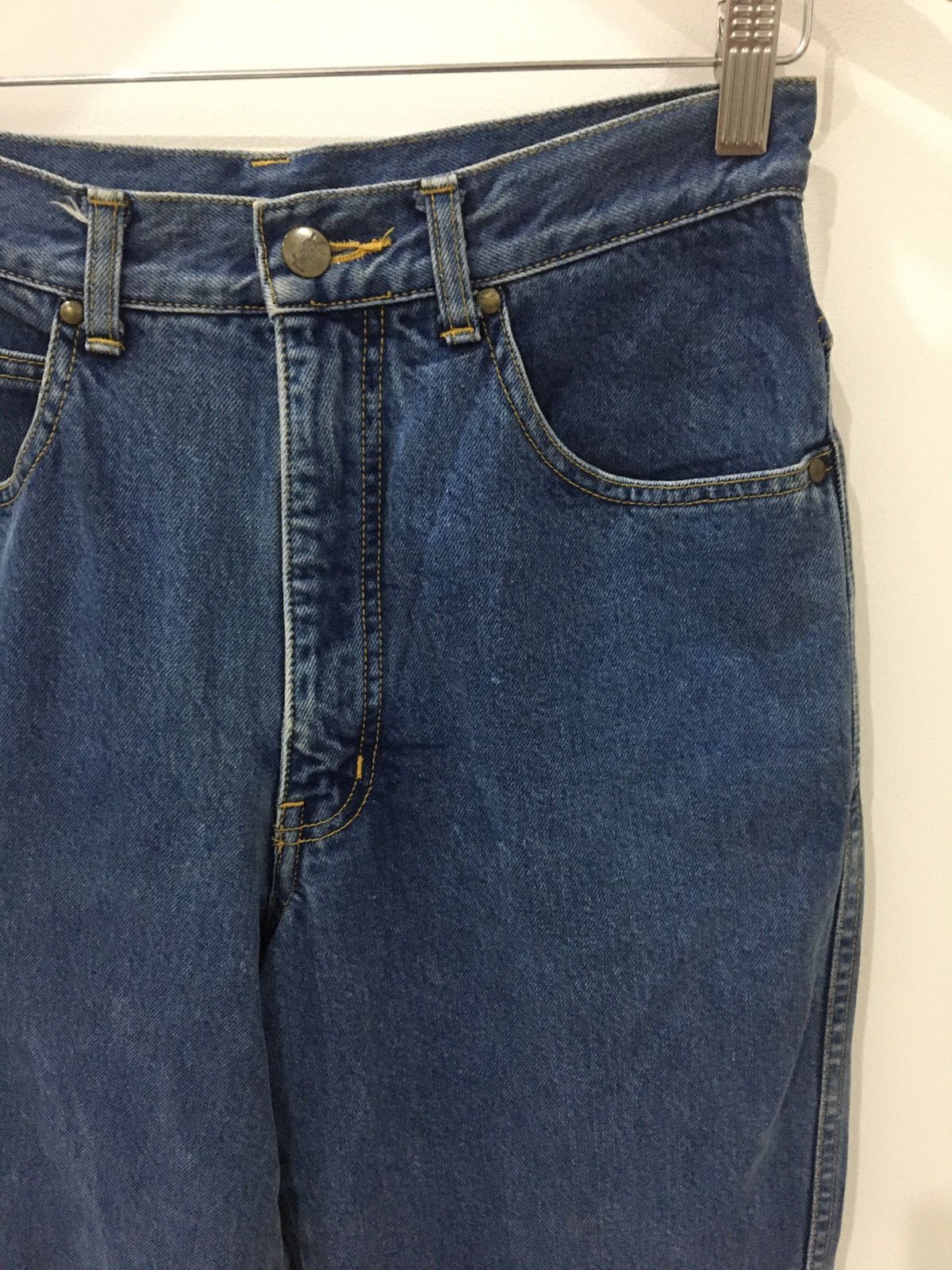 Yves Saint Laurent YSL - BAGGY CROPPED EMBROIDERED FLOWER PATTERN JEANS Size US 28 / EU 44 - 6 Thumbnail
