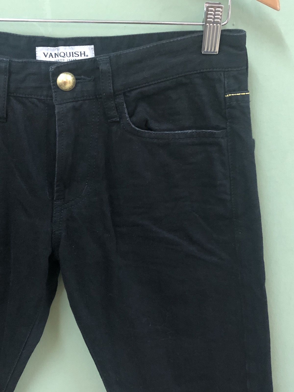 Fragment Design × Hiroshi Fujiwara × Vanquish VANQUISH - SLIM/SKINNY FIT SUPER BLACK DENIM JEANS Size US 30 / EU 46 - 5 Thumbnail