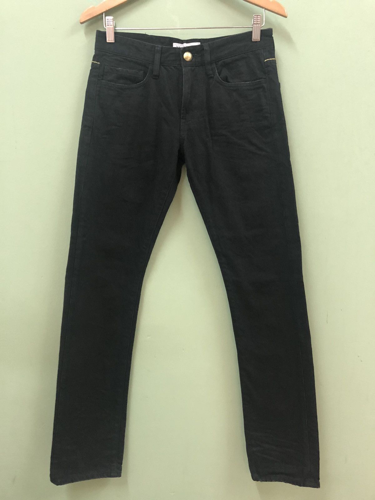 Fragment Design × Hiroshi Fujiwara × Vanquish VANQUISH - SLIM/SKINNY FIT SUPER BLACK DENIM JEANS Size US 30 / EU 46 - 2 Thumbnail