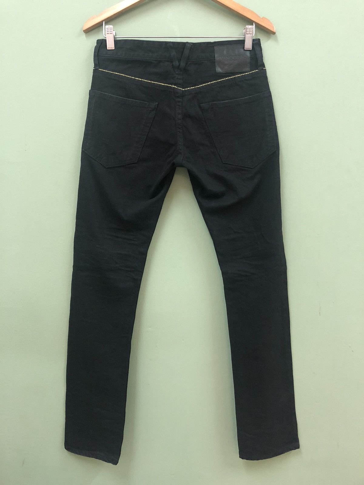 Fragment Design × Hiroshi Fujiwara × Vanquish VANQUISH - SLIM/SKINNY FIT SUPER BLACK DENIM JEANS Size US 30 / EU 46 - 6 Thumbnail