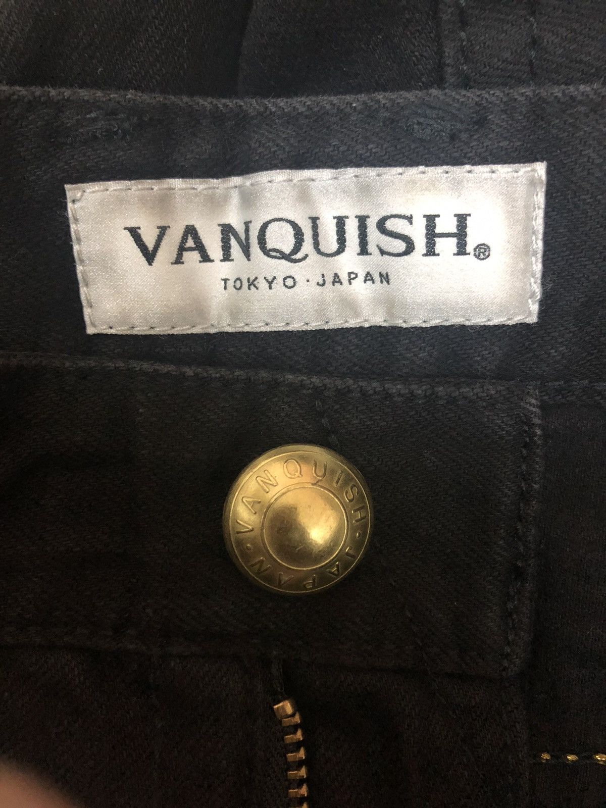 Fragment Design × Hiroshi Fujiwara × Vanquish VANQUISH - SLIM/SKINNY FIT SUPER BLACK DENIM JEANS Size US 30 / EU 46 - 7 Thumbnail