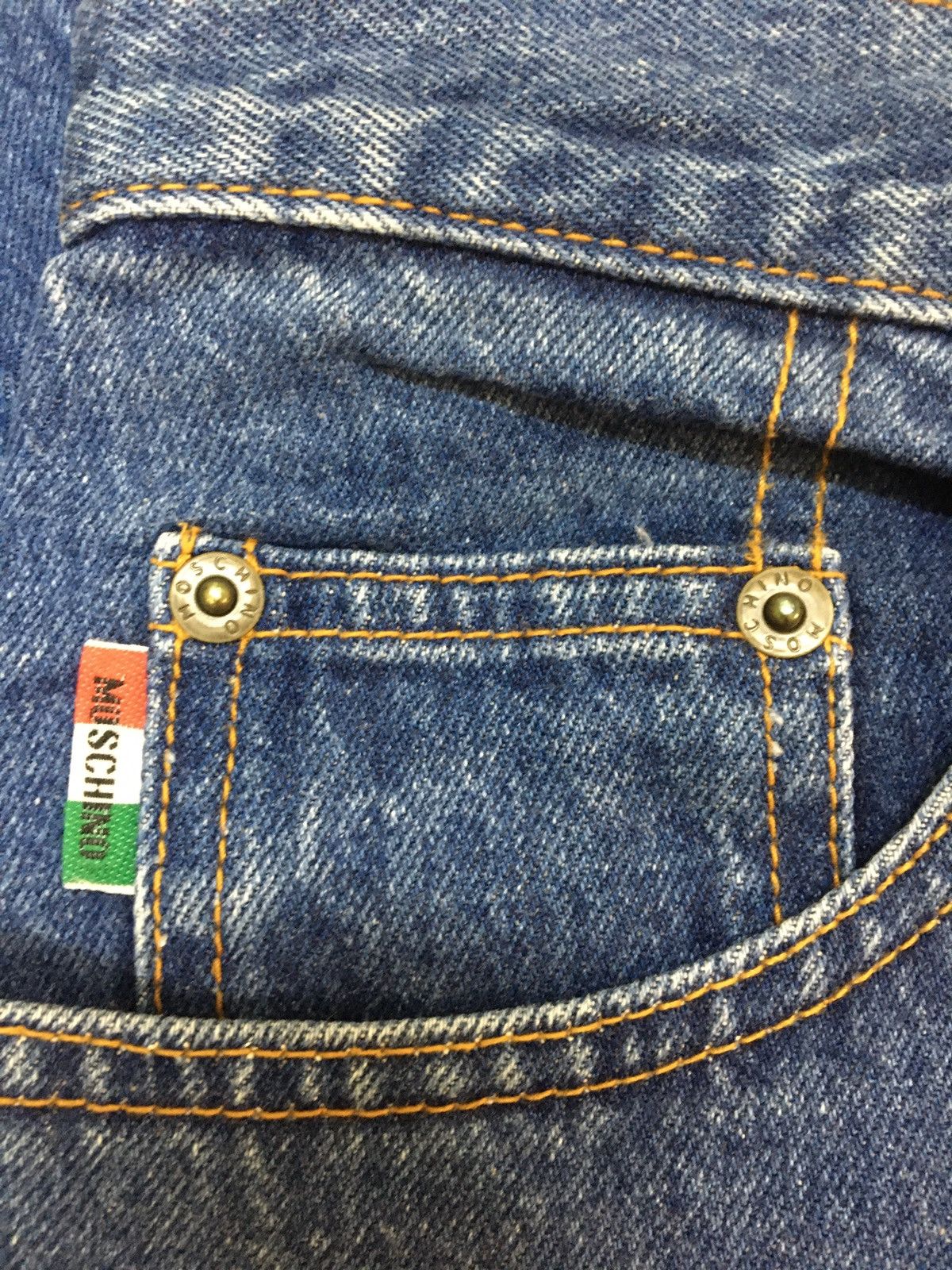 Designer × Moschino MOSCHINO JDM - BAGGY FIT LOVE PEACE LOGO VINTAGE JEANS Size US 29 - 9 Thumbnail