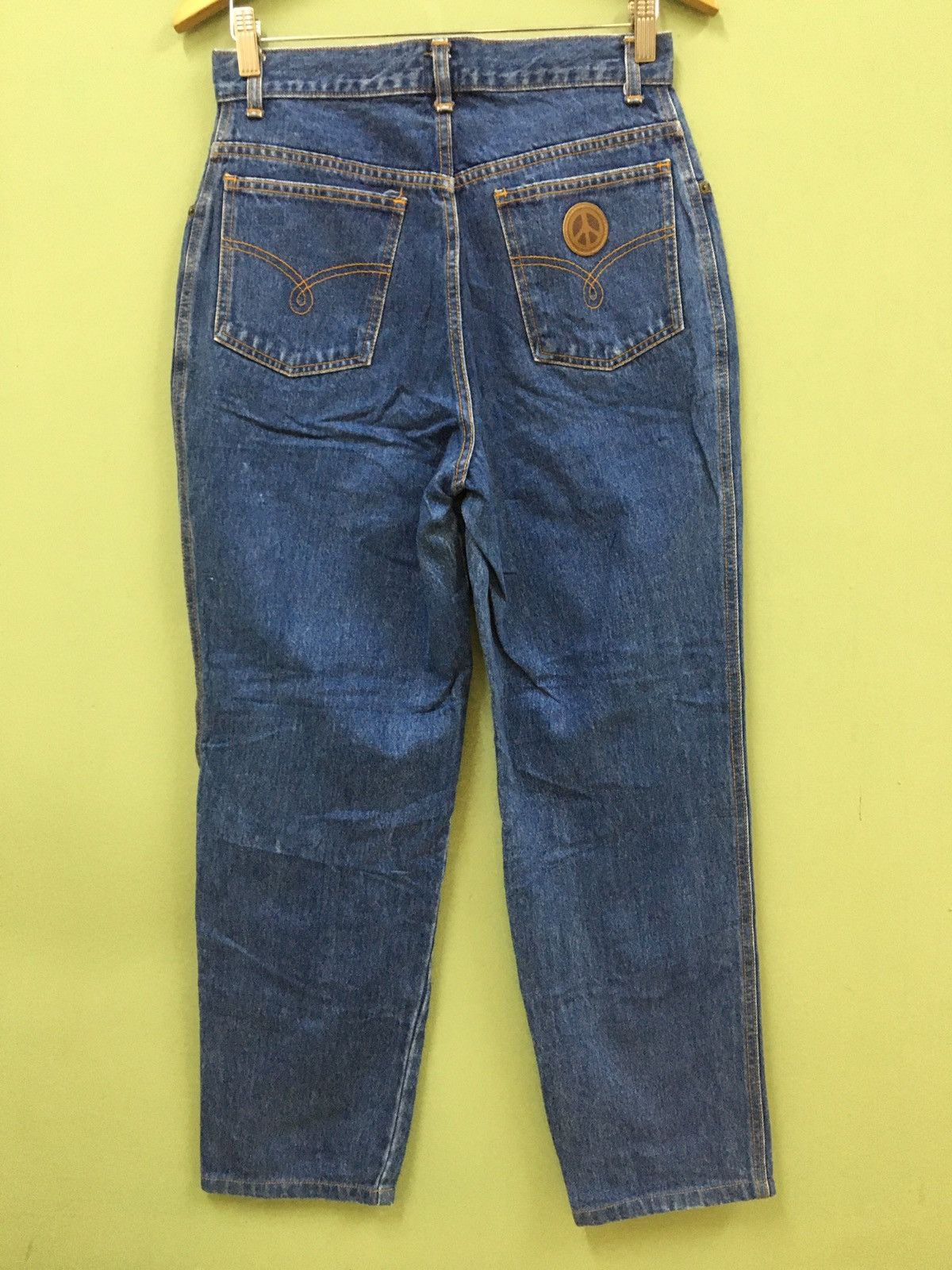 Designer × Moschino MOSCHINO JDM - BAGGY FIT LOVE PEACE LOGO VINTAGE JEANS Size US 29 - 6 Thumbnail