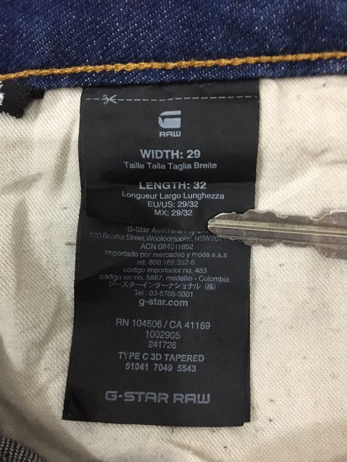 G-Star G-STAR RAW - TYPE C 3D TAPERED SLIM JEANS Size US 32 / EU 48 - 12 Thumbnail