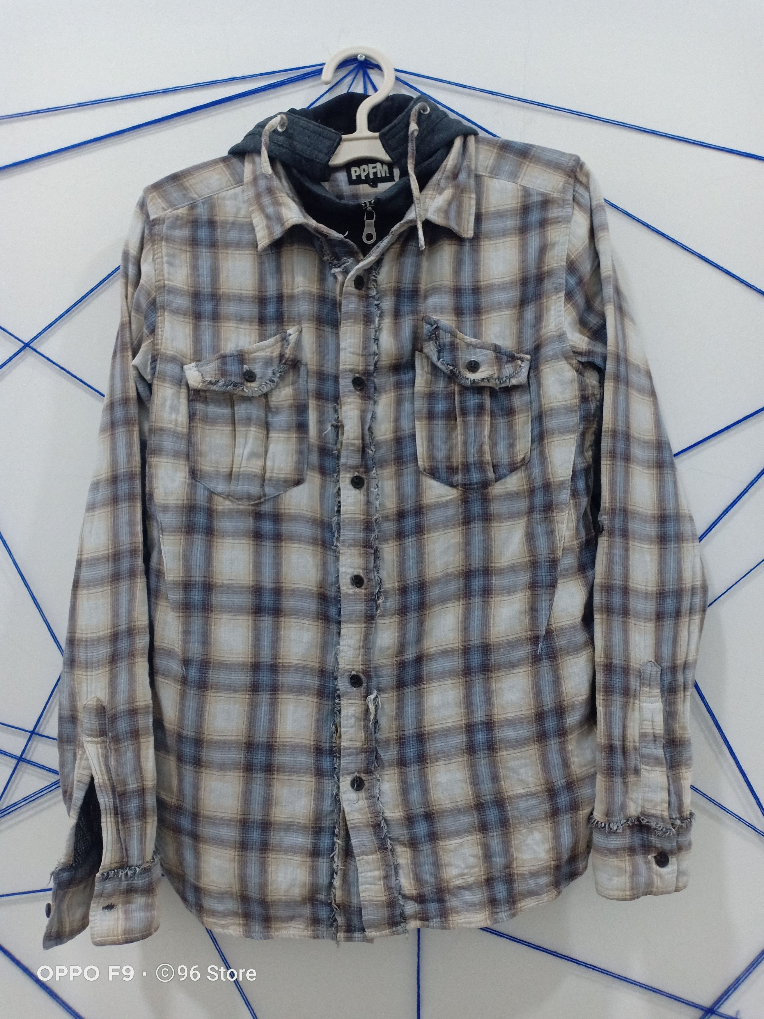 image of Ppfm Eastern Rock Hoodie Sweatshirt in Flannel Grey, Men's (Size XS)
