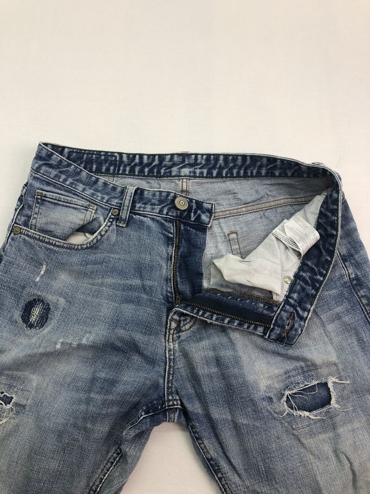 Japanese Brand Japanese 1980 Distressed denim Pants Size US 32 / EU 48 - 6 Thumbnail
