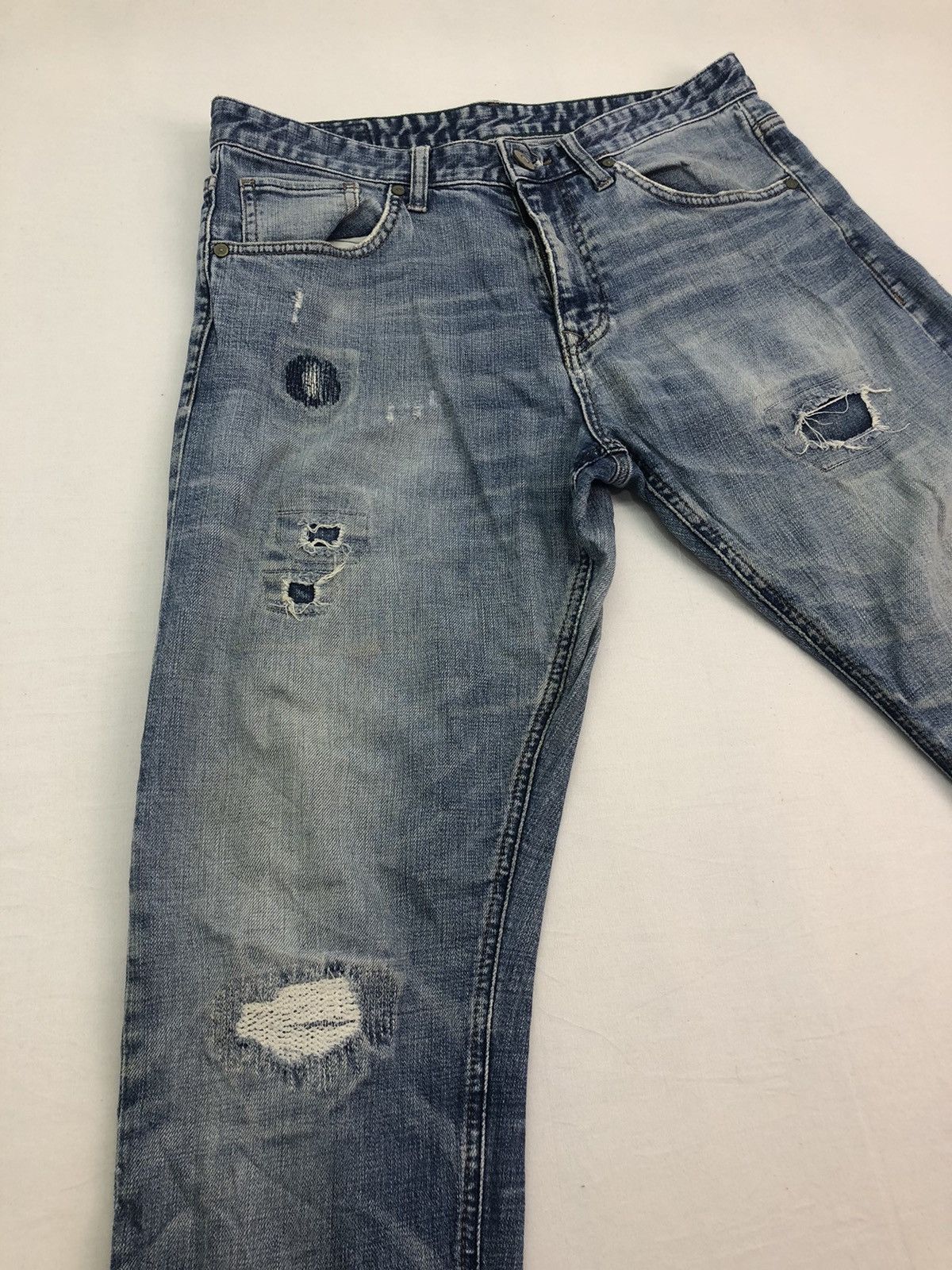 Japanese Brand Japanese 1980 Distressed denim Pants Size US 32 / EU 48 - 4 Thumbnail