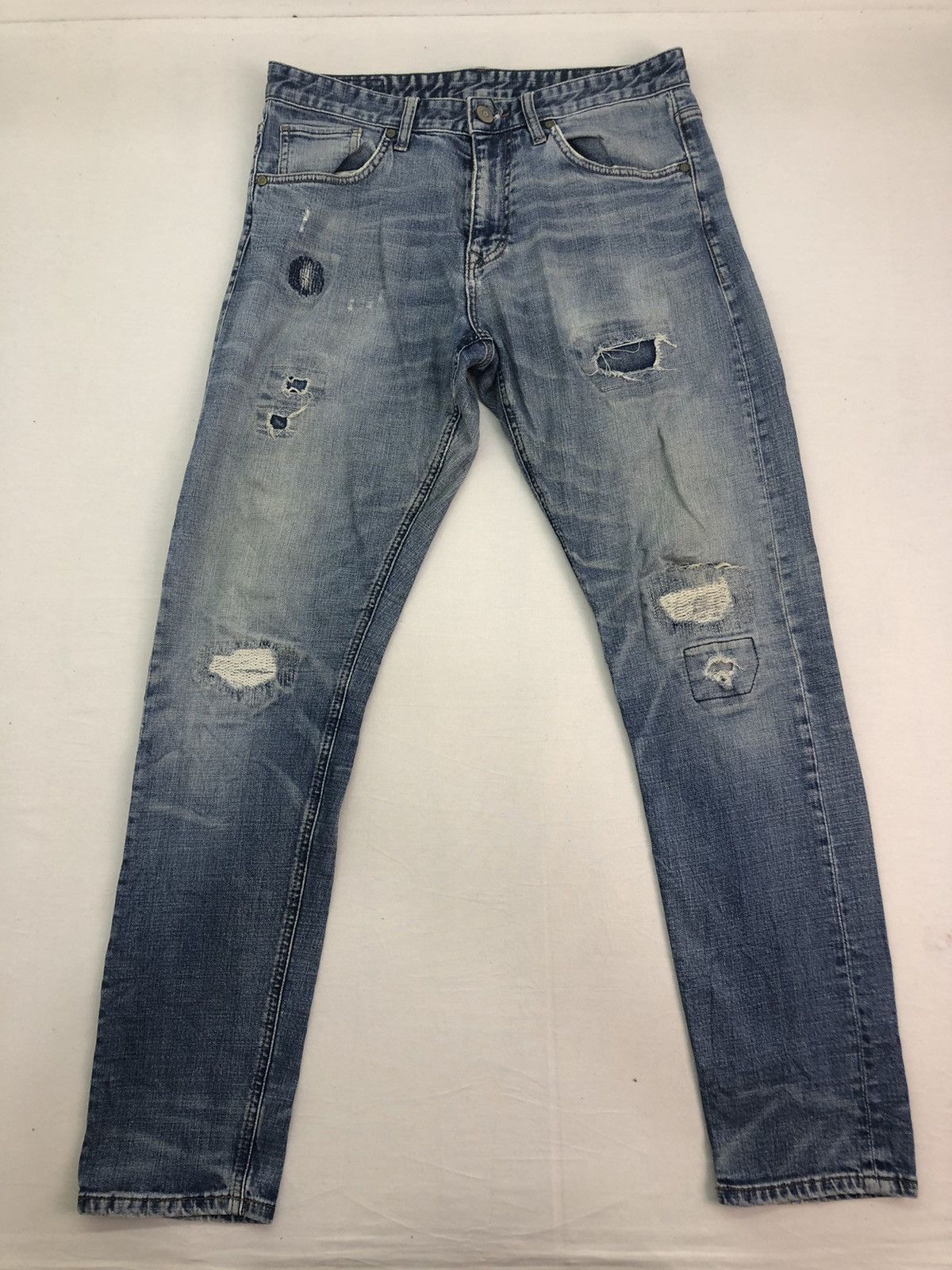 Japanese Brand Japanese 1980 Distressed denim Pants Size US 32 / EU 48 - 3 Thumbnail