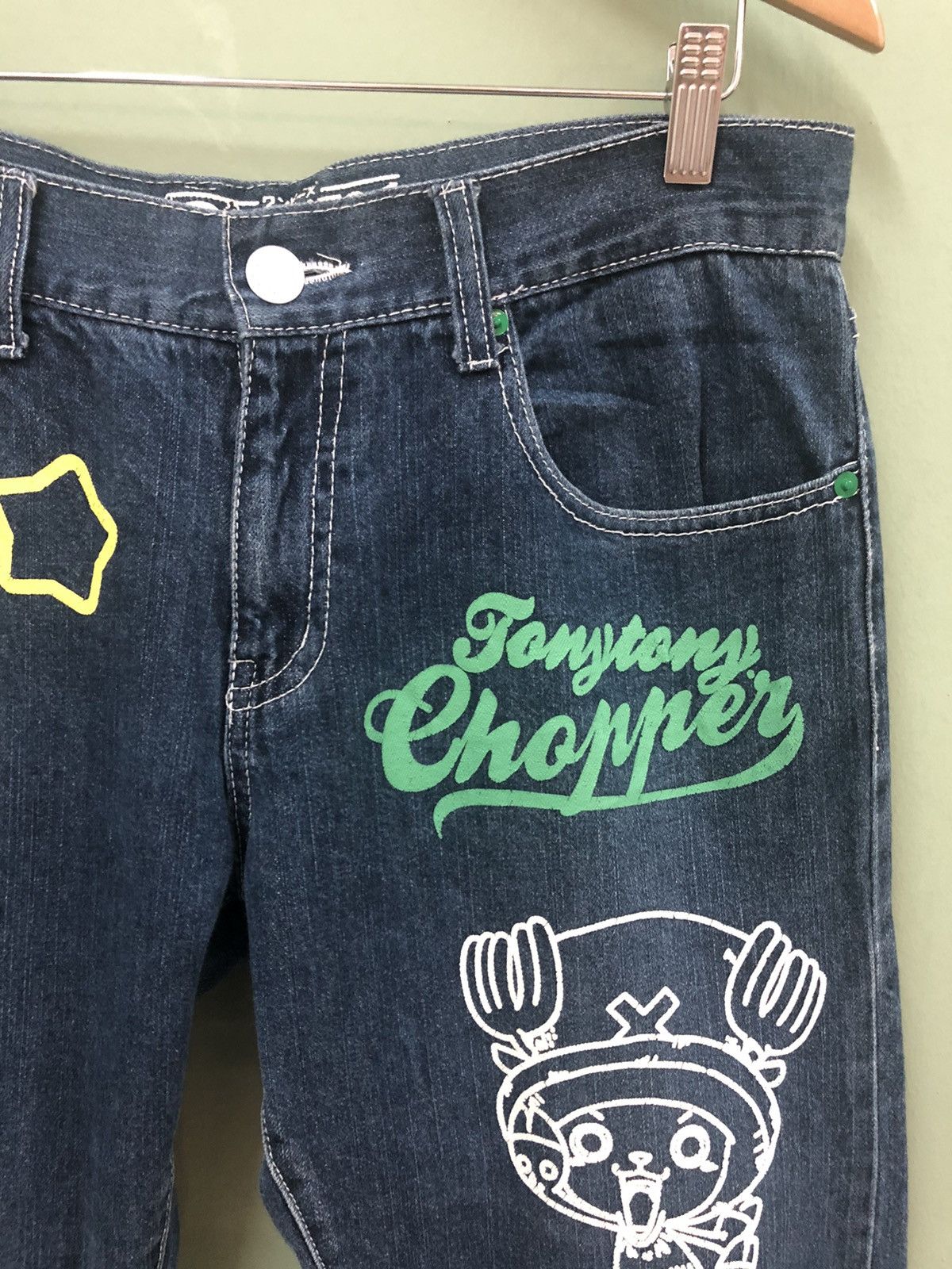 Anime × Cartoon Network × One Piece ONE PIECE COLLECTOR -REGULAR FIT TONY CHOPPER PRINTED JEANS Size US 33 - 1 Thumbnail