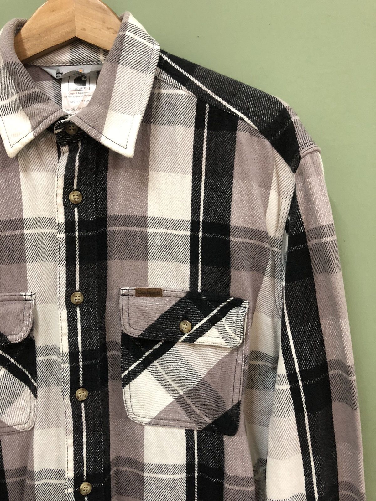 Carhartt × Carhartt Wip CARHARTT - DOUBLE POCKET CHECKER FLANNEL LONG SLEEVE SHIRT Size US L / EU 52-54 / 3 - 4 Thumbnail