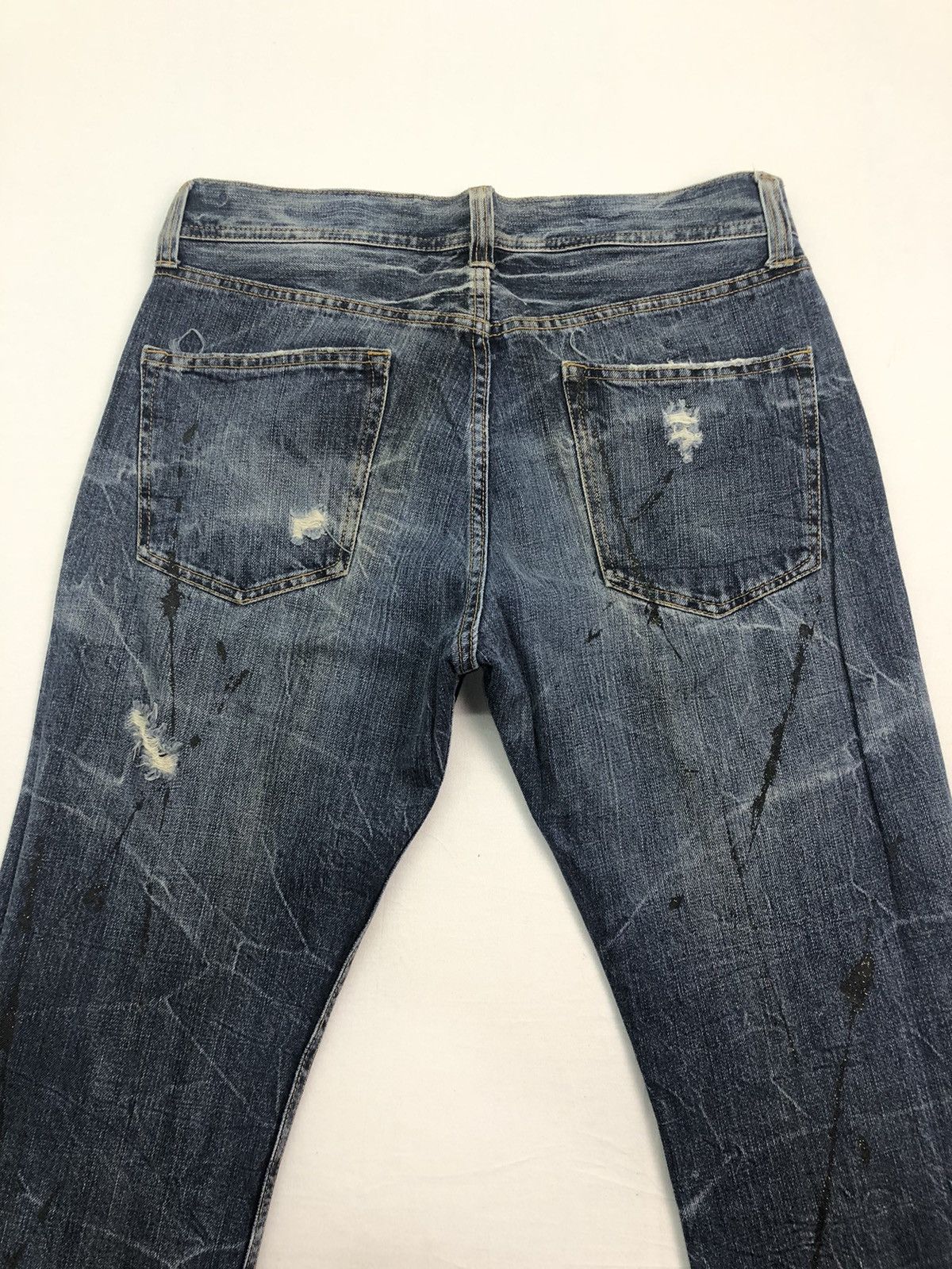 Japanese Brand Japanese HS8461B Bootleg Cut Painter Splash Denim Size US 32 / EU 48 - 10 Thumbnail