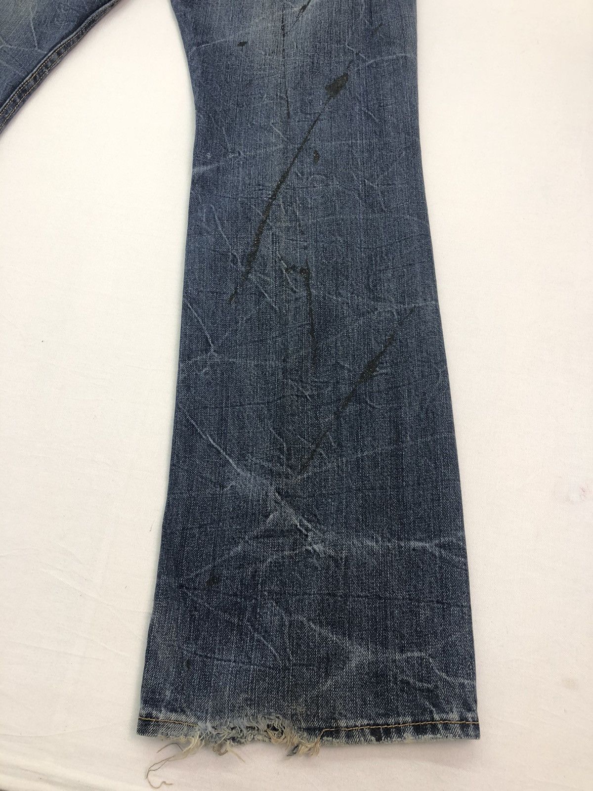 Japanese Brand Japanese HS8461B Bootleg Cut Painter Splash Denim Size US 32 / EU 48 - 15 Thumbnail