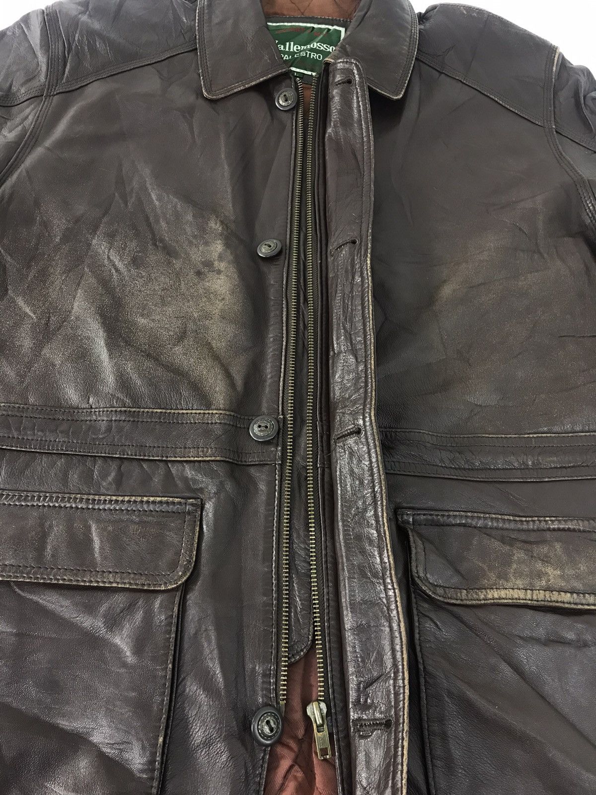 Vintage Bryant & May Vallemosso Palestro Leather Jacket Quilt Inner Size US L / EU 52-54 / 3 - 11 Thumbnail